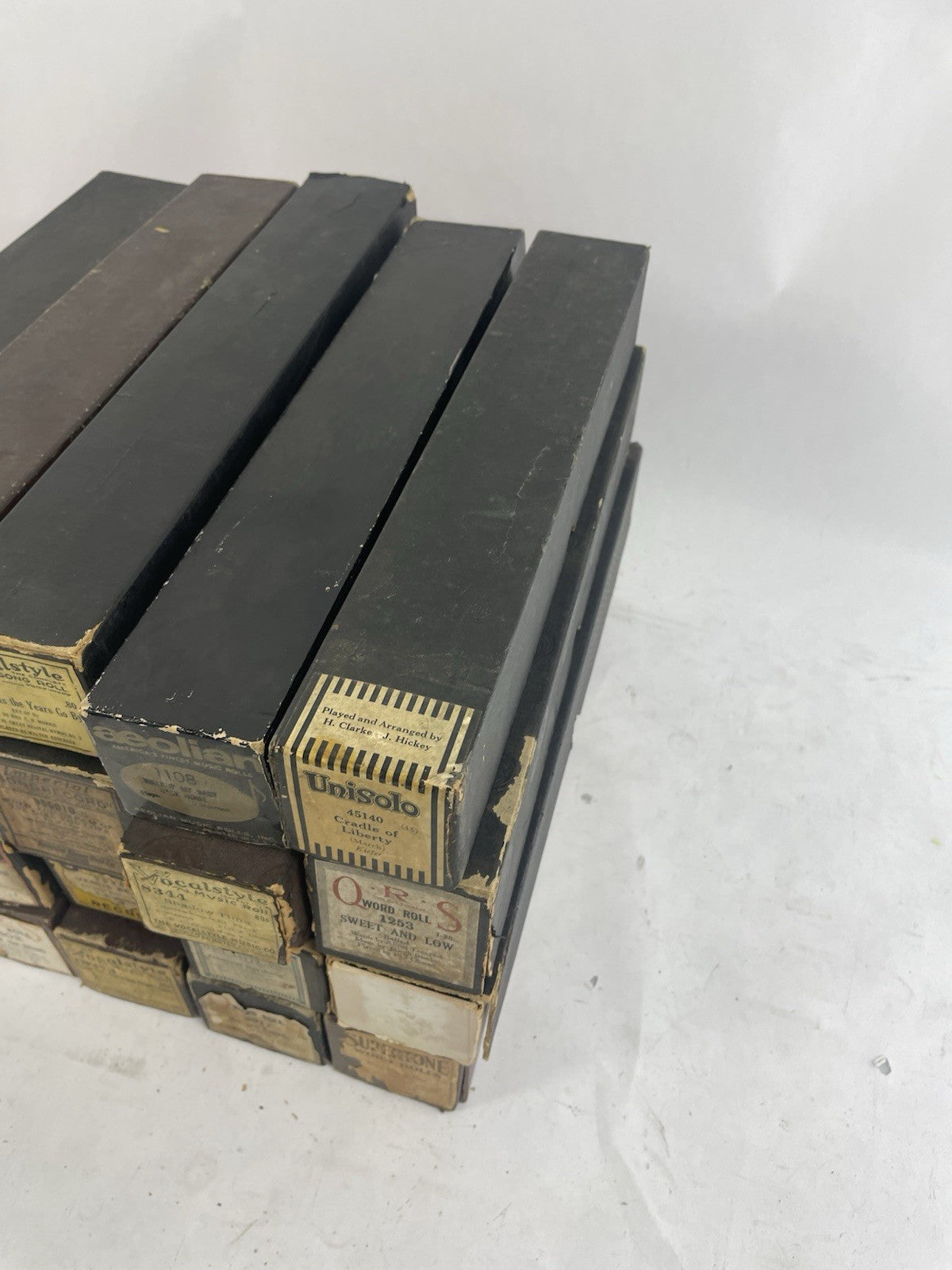 VINTAGE LOT OF 20 PLAYER PIANO ROLLS USED