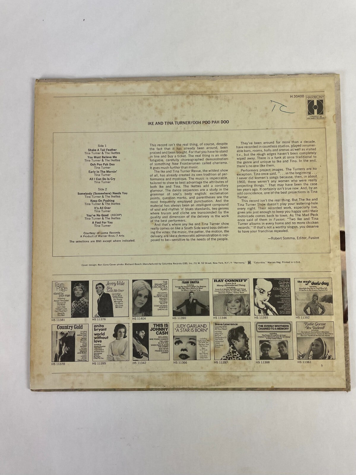 Oke & Tina Turner Ooh Poo Pah Doo Vinyl Record
