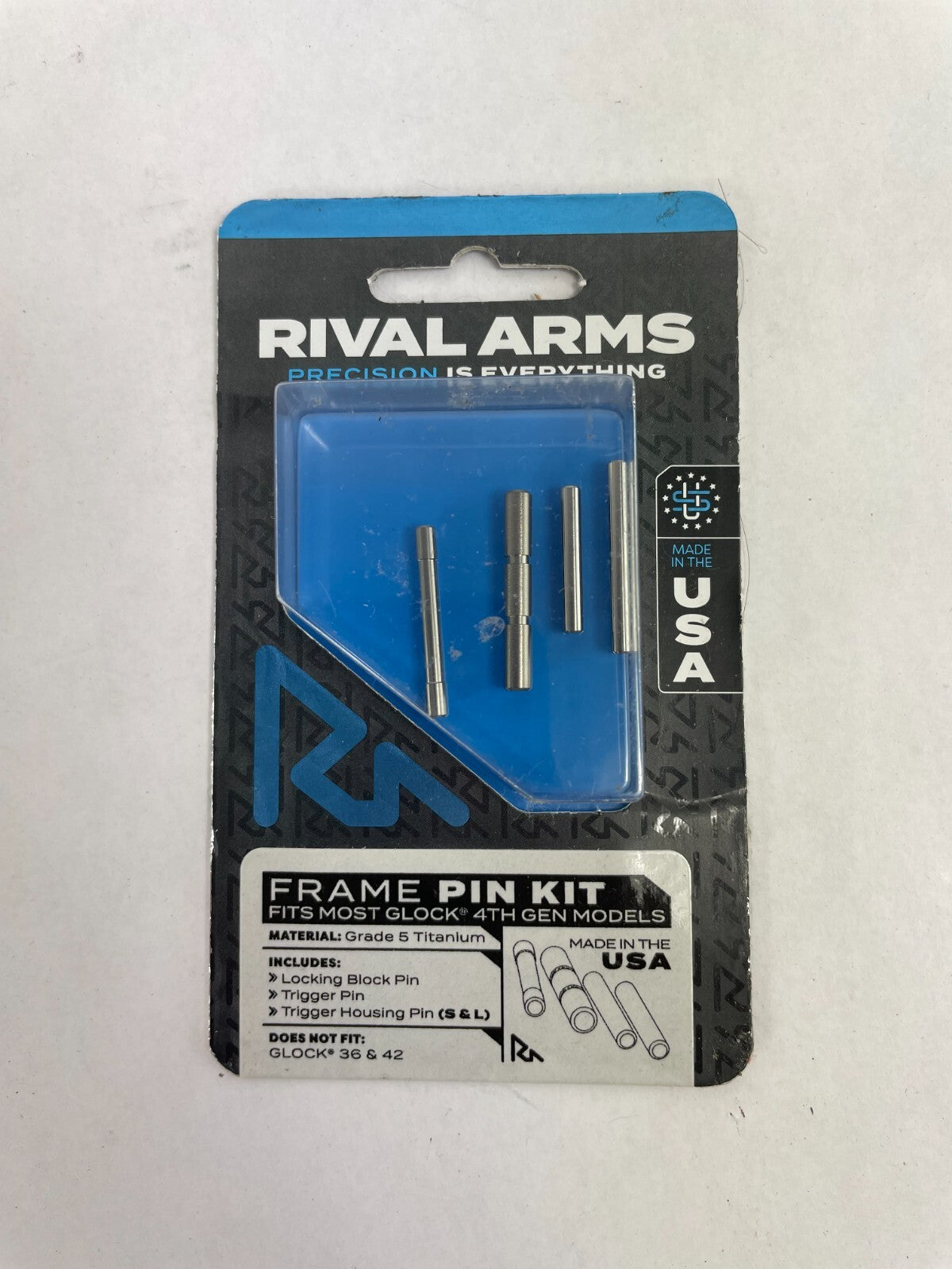 Rival Arms Precision Is Everything Frame Pin Kit Fit Most Glock 4th Gen TITANIUM
