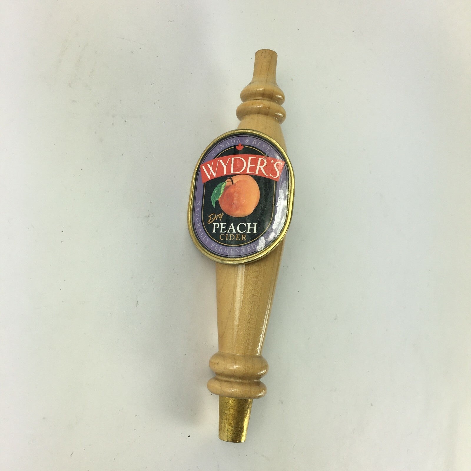 Canada's Best Wyder's Dry Peach Cider Naturally Fermented Tap Handle T2