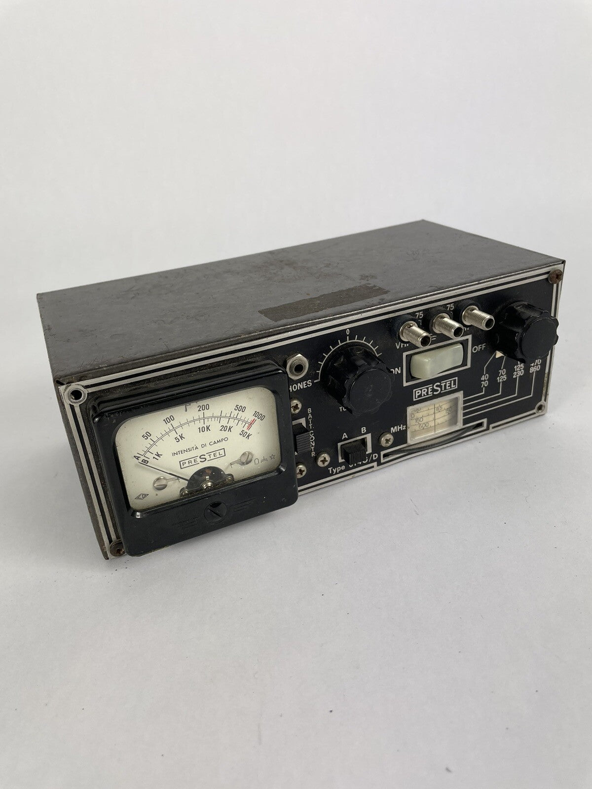 Vintage Prestel Electronica Mesureur de champ 6T4G/E Radio 1967
