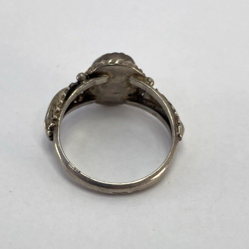 Navajo Native American Mother of Pearl 925 Sterling Silver Ring Size 5 Vintage