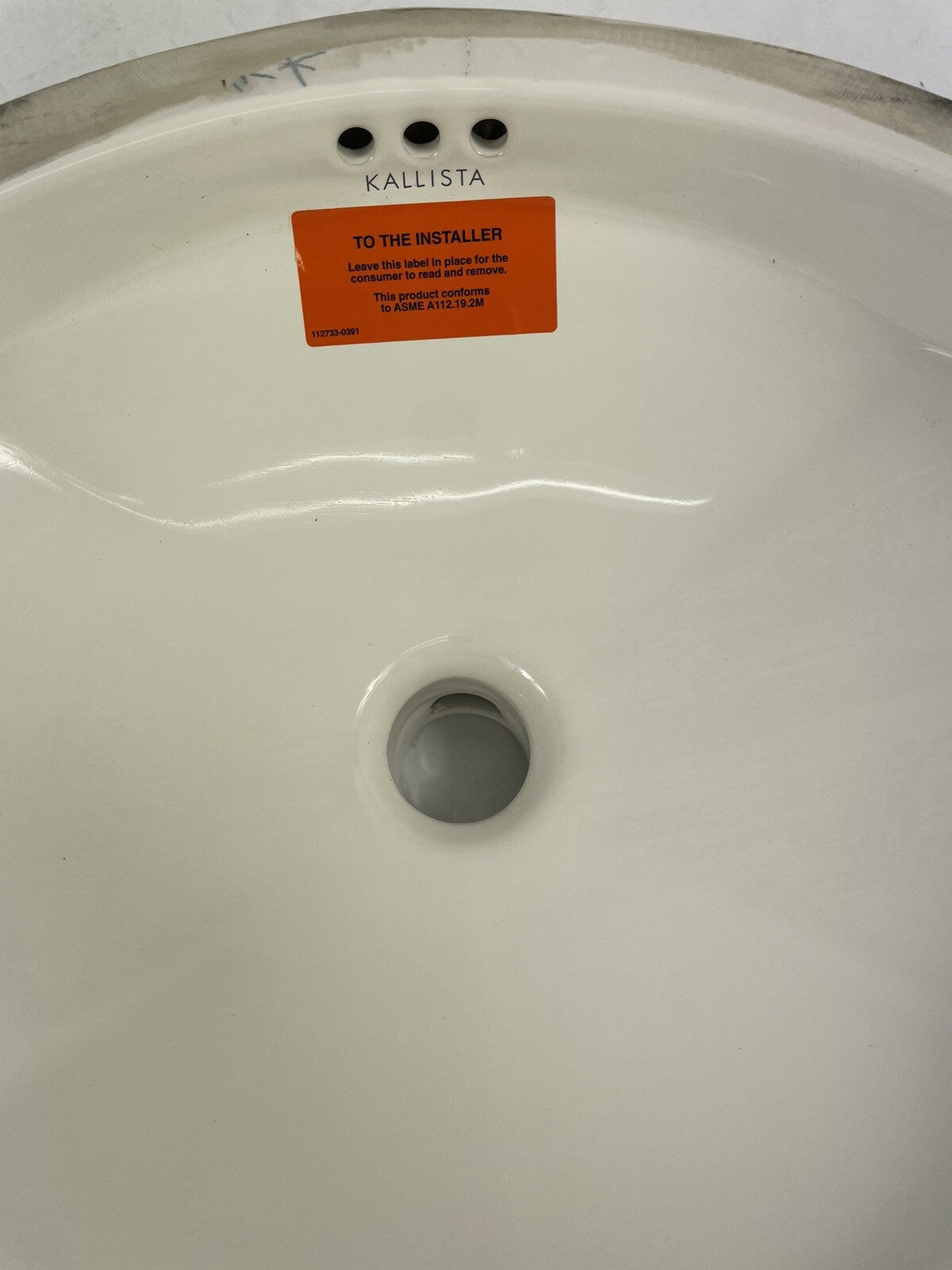 Kallista Glamour undermount basin stucco white P72029-WO-0 bathroom sink