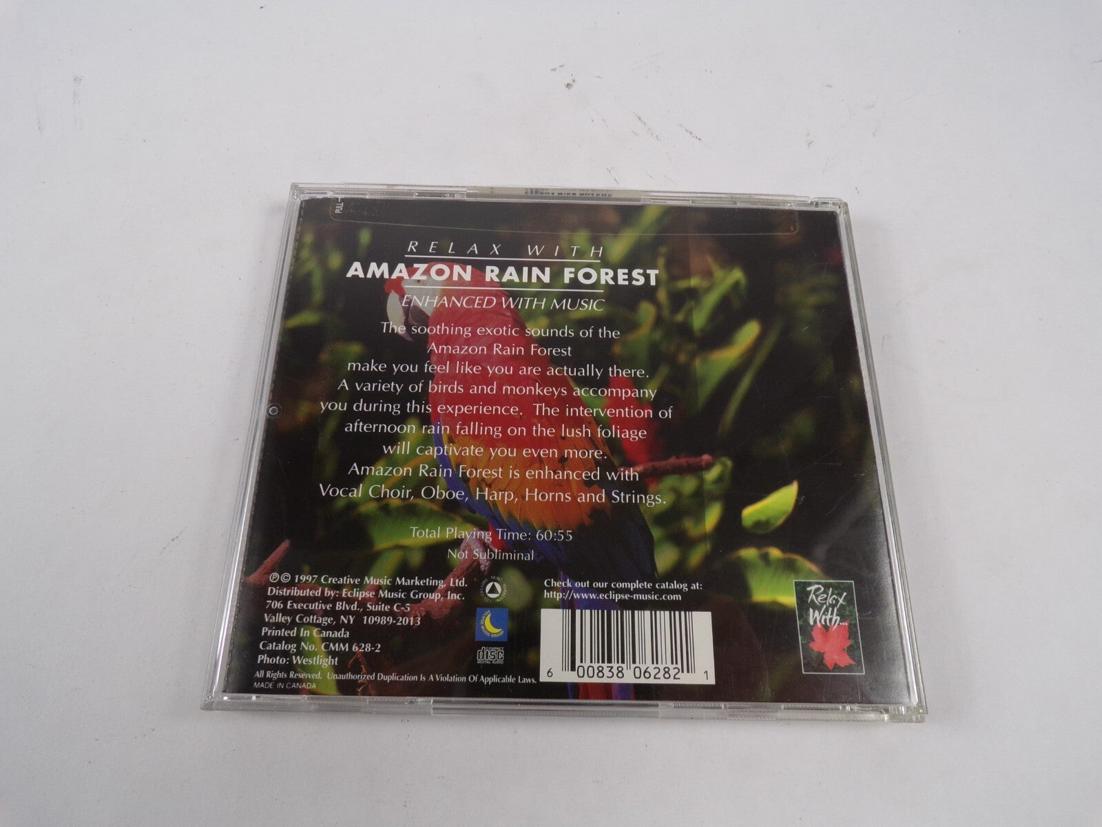 Amazon Rain Forest Enhanced With Music The Soothing Exotic Sounds CD#61