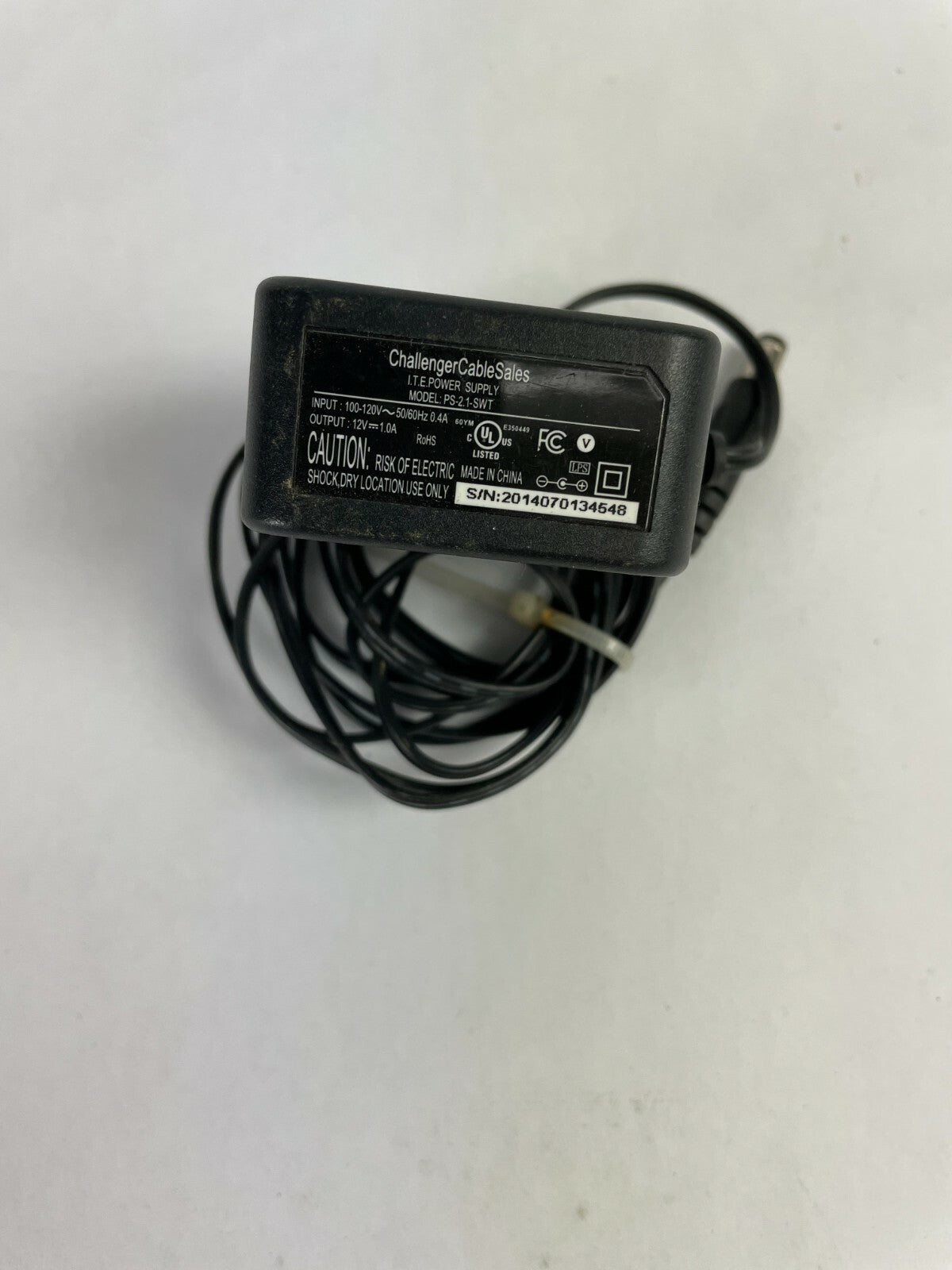 Genuine ITE PS-2.1-SWT AC Adapter Output 12 V 1 A  Power Supply Adapter A51