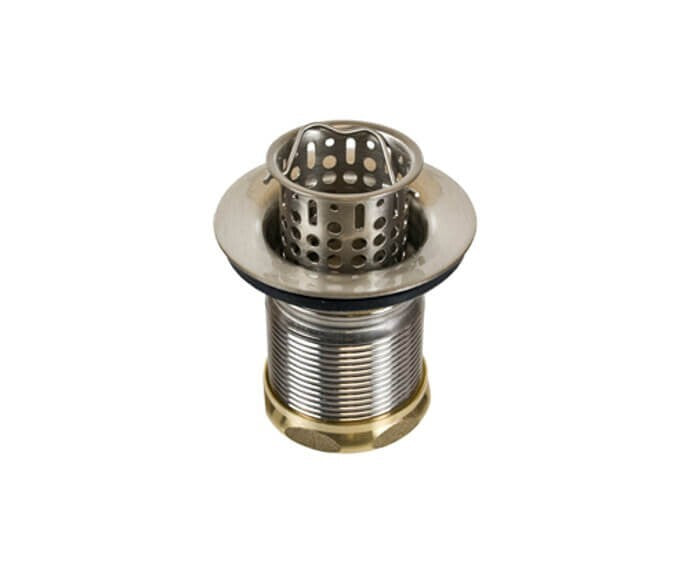 Mountain Plumbing MT710 CPB polished chrome brass bar sink strainer with removable basket