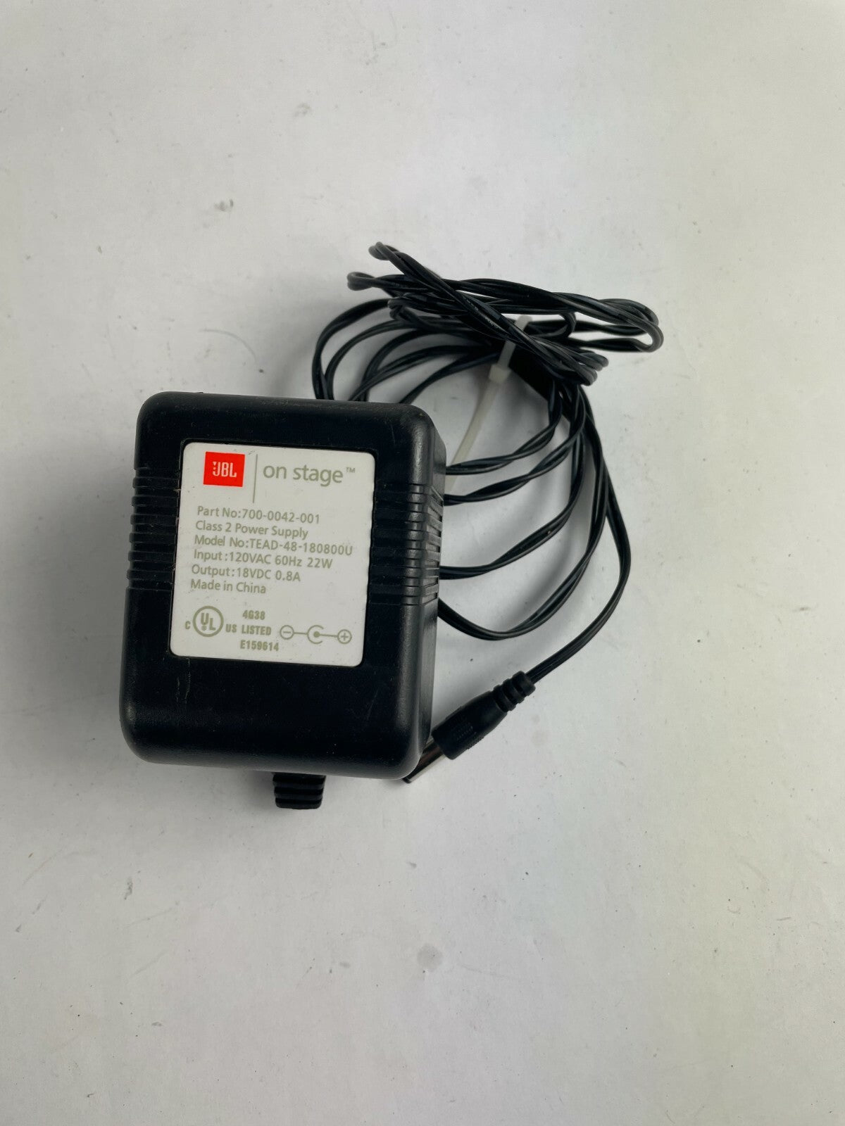 Genuine JBL TEAD-48-180800U Ac Adapter Output 18V 0.8 A Power Supply Adapter A95