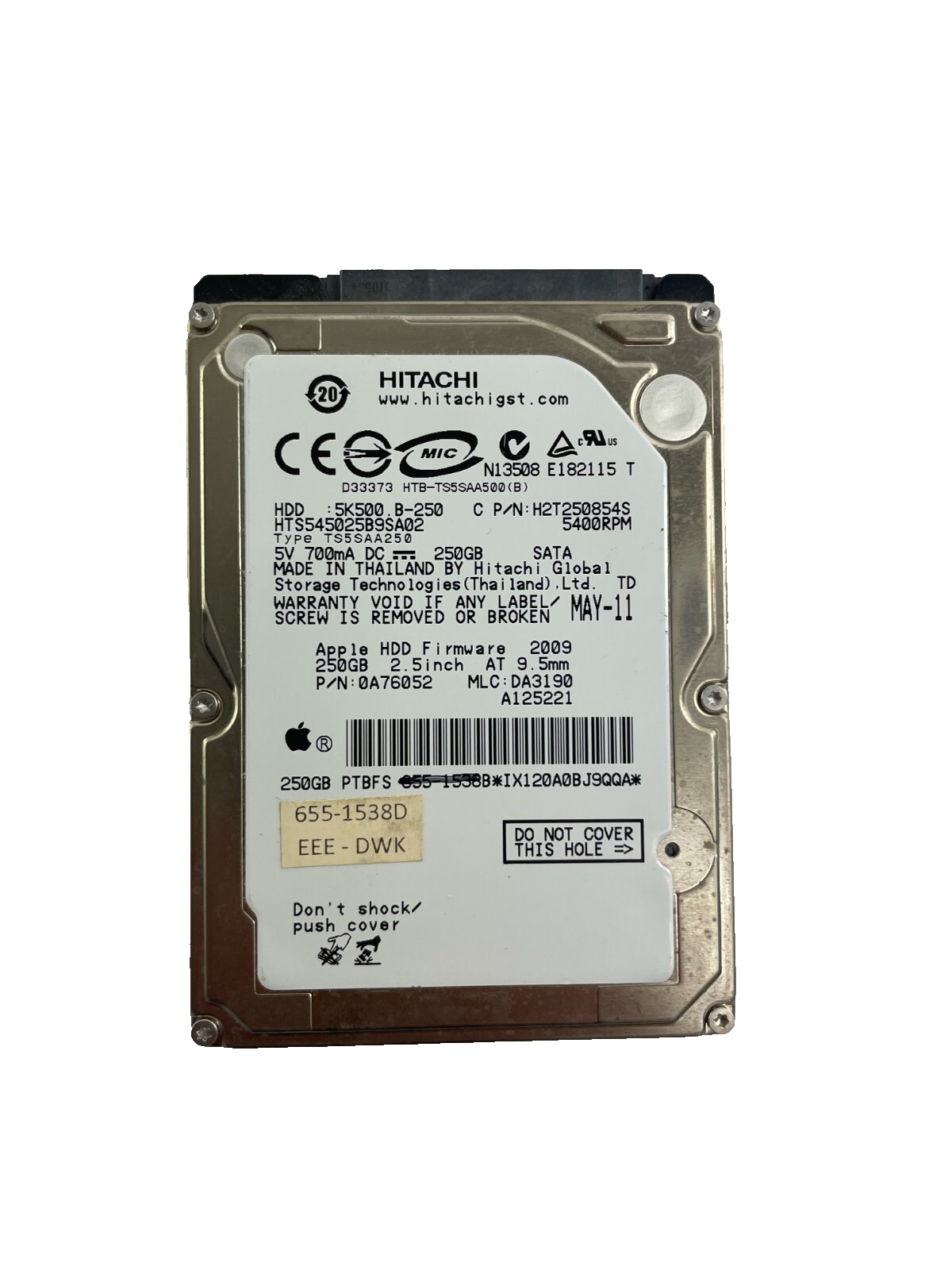 Hitachi  Model HTS545025B9SA02 SATA 250GB Internal Hard Drive Cache 8 MB