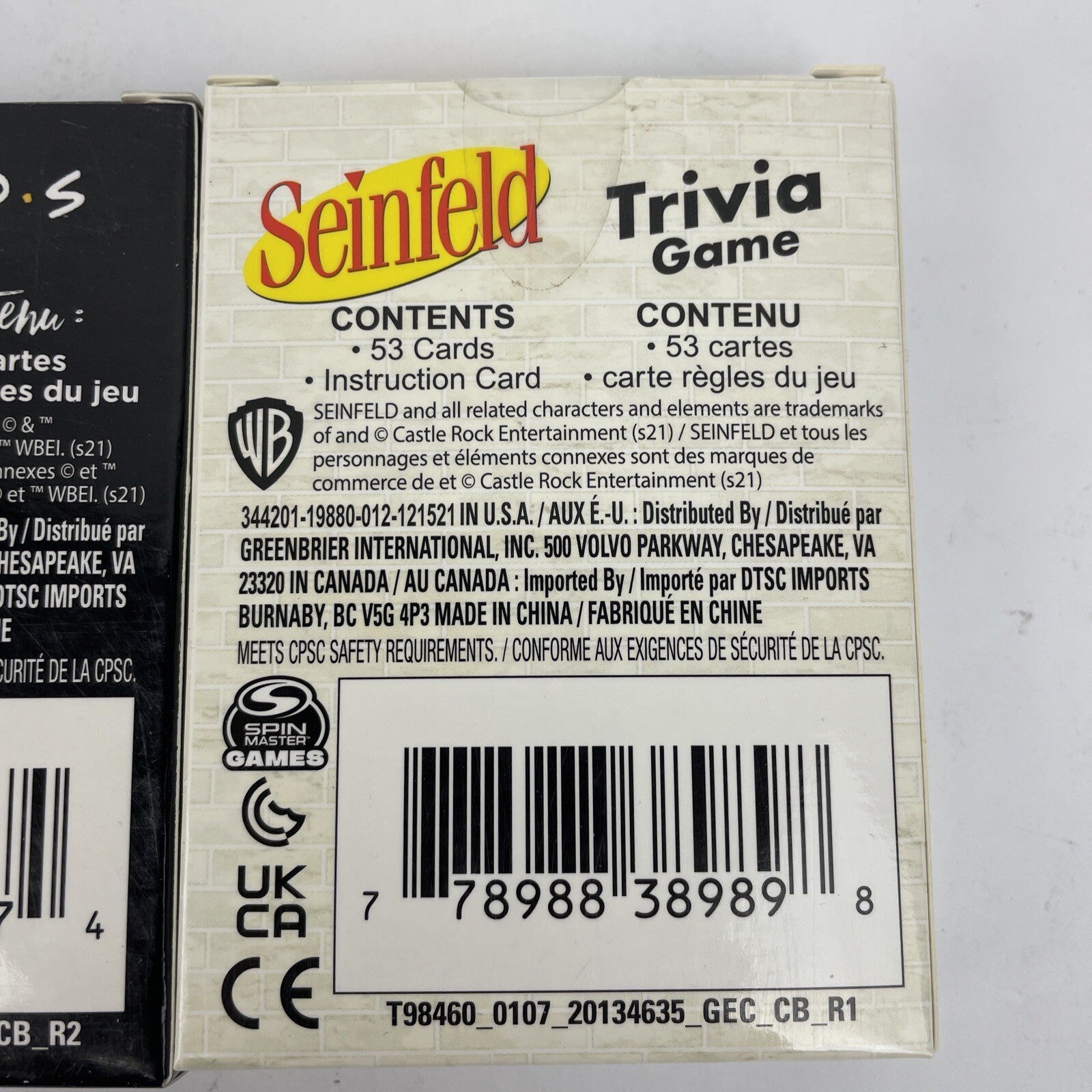 3 Brand New Sealed Trivia Games Friends, The Office, Seinfeld. Spin Master Games