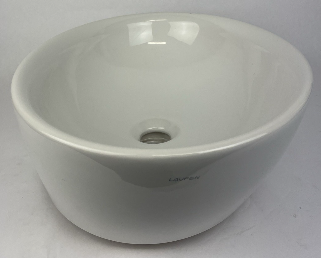 OEM LAUFEN Top Mount Bathroom Designer Sink Glossy White OD 20.25" 514mm