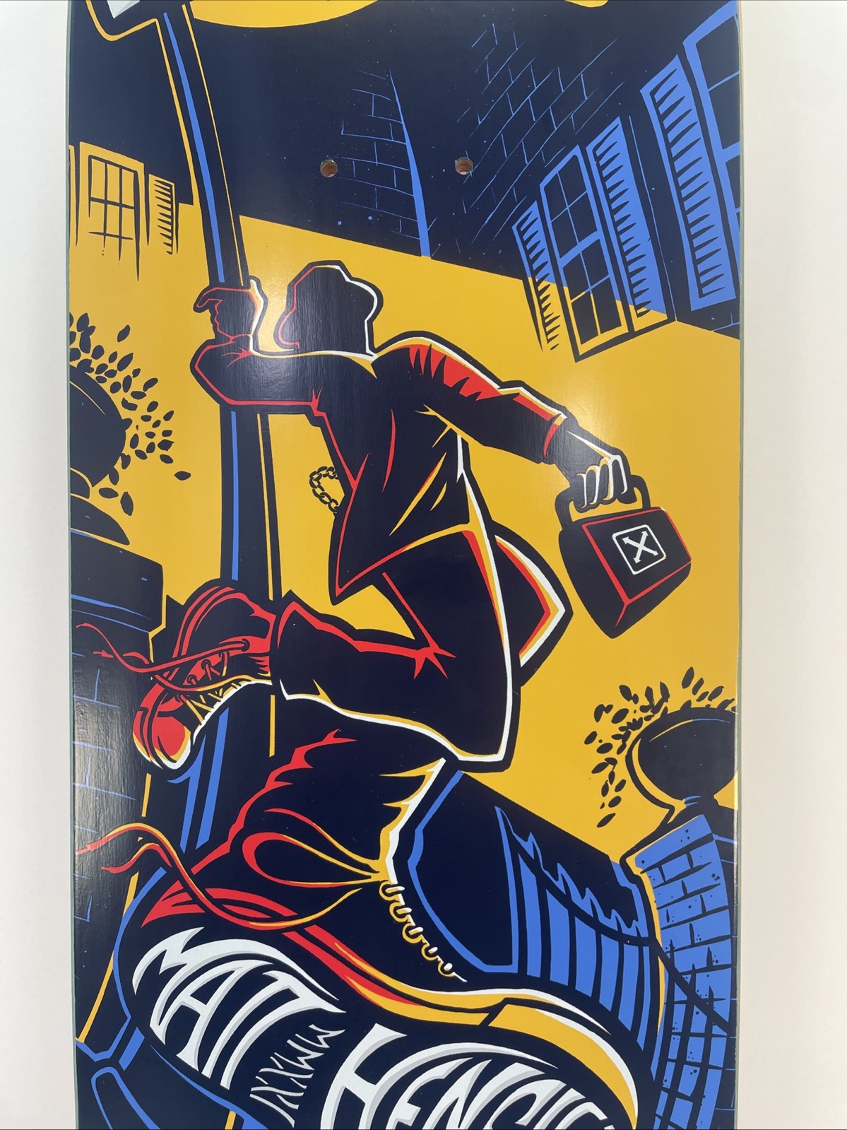 H-STREET Matt Hensley Vista Pole Swinger Skateboard Deck Signed 32.5" x 9"