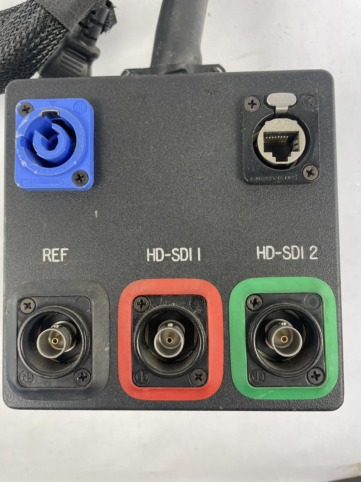 Breakout box Audio Snake 5 inputs Neutrik powerCON 20A EtherCon RJ45 BNC
