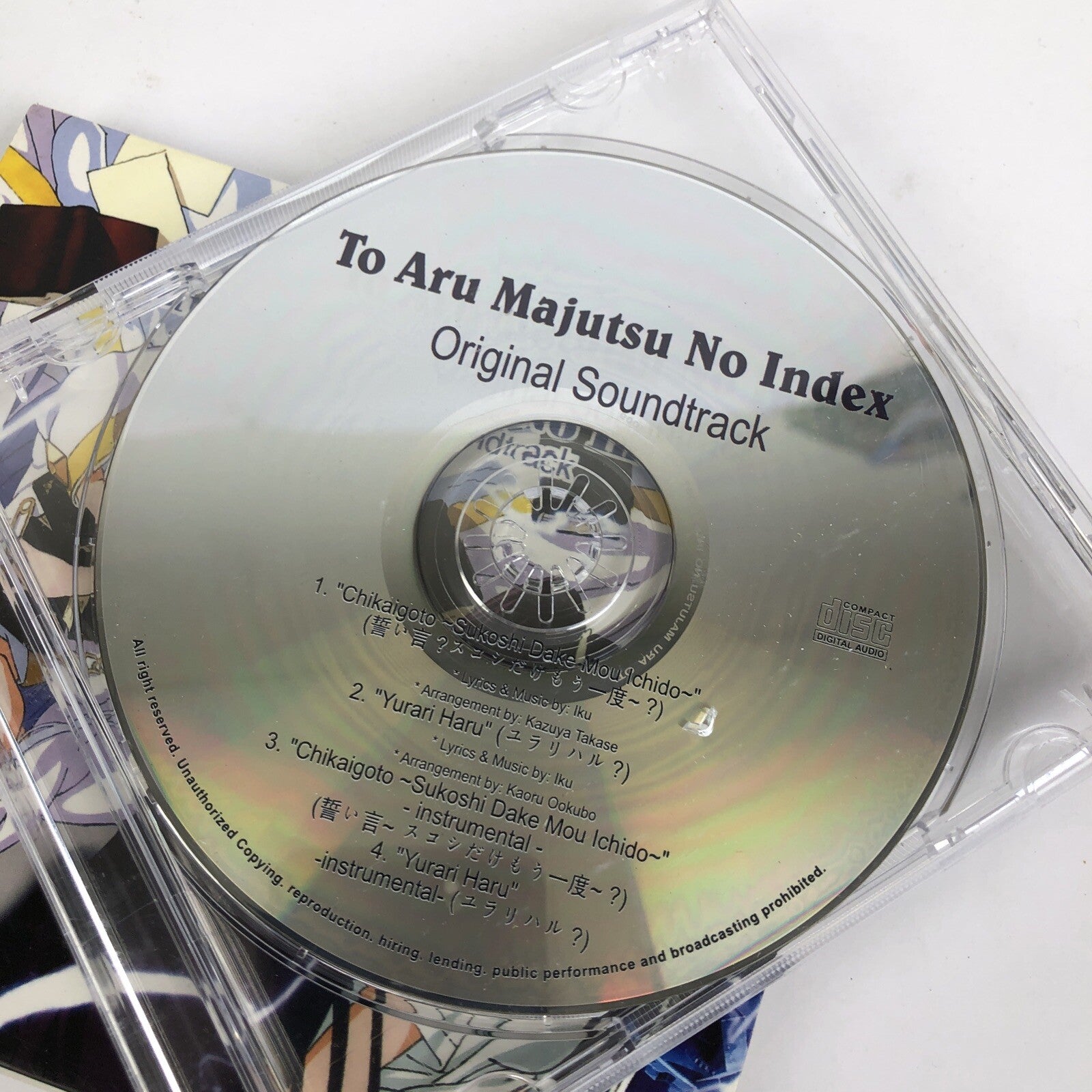 Anime To Aru Toaru Majutsu no Index Original Soundtrack CD Disc MIR 0501      #1