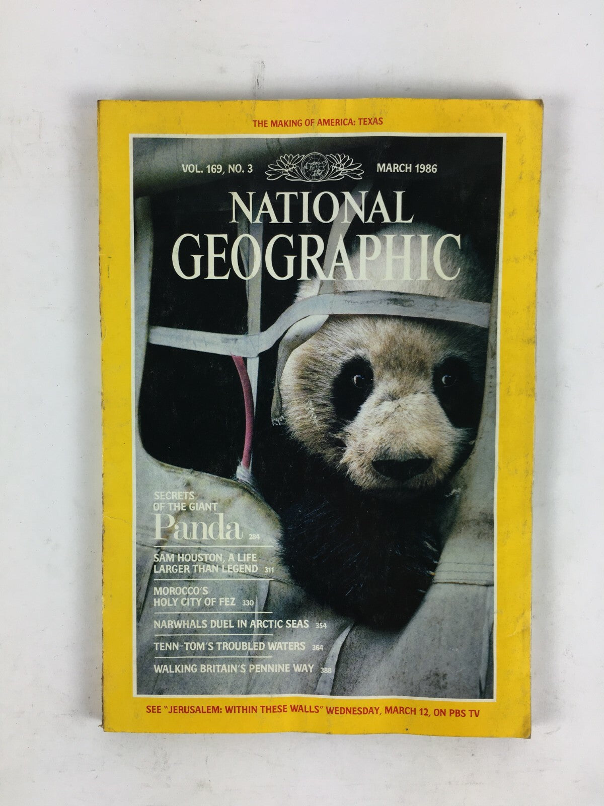 March 1986 NationalGeographic Magazine Secrets of the Giant Panda Sam Houston