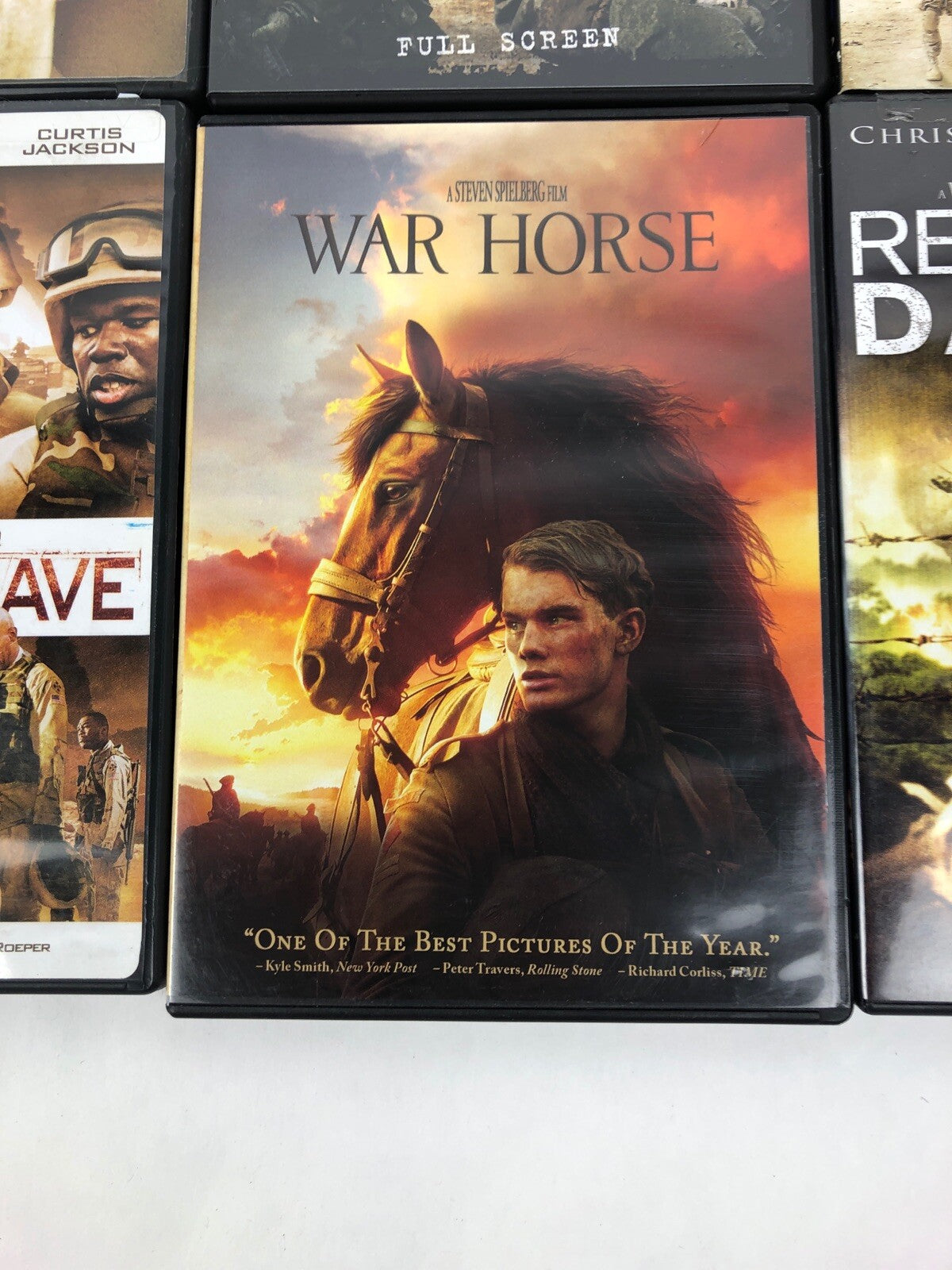 LOT OF 10 MILITARY & WAR  MOVIES DVD jarhead Hurt Locker War Horse Rescue Dawn +