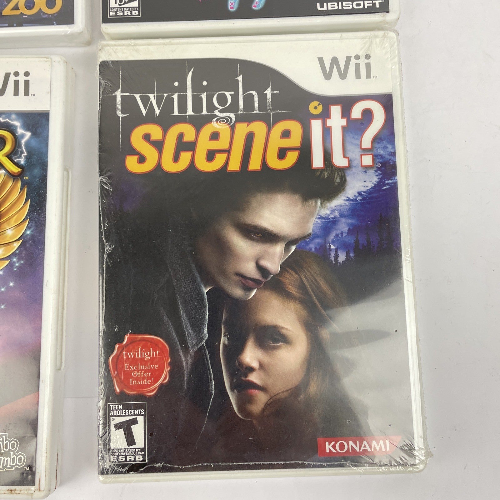Lot Of 4 Wii Games - Minute Win It - Just Dance 2 - LLUXOR 3 - Twilight Scene It