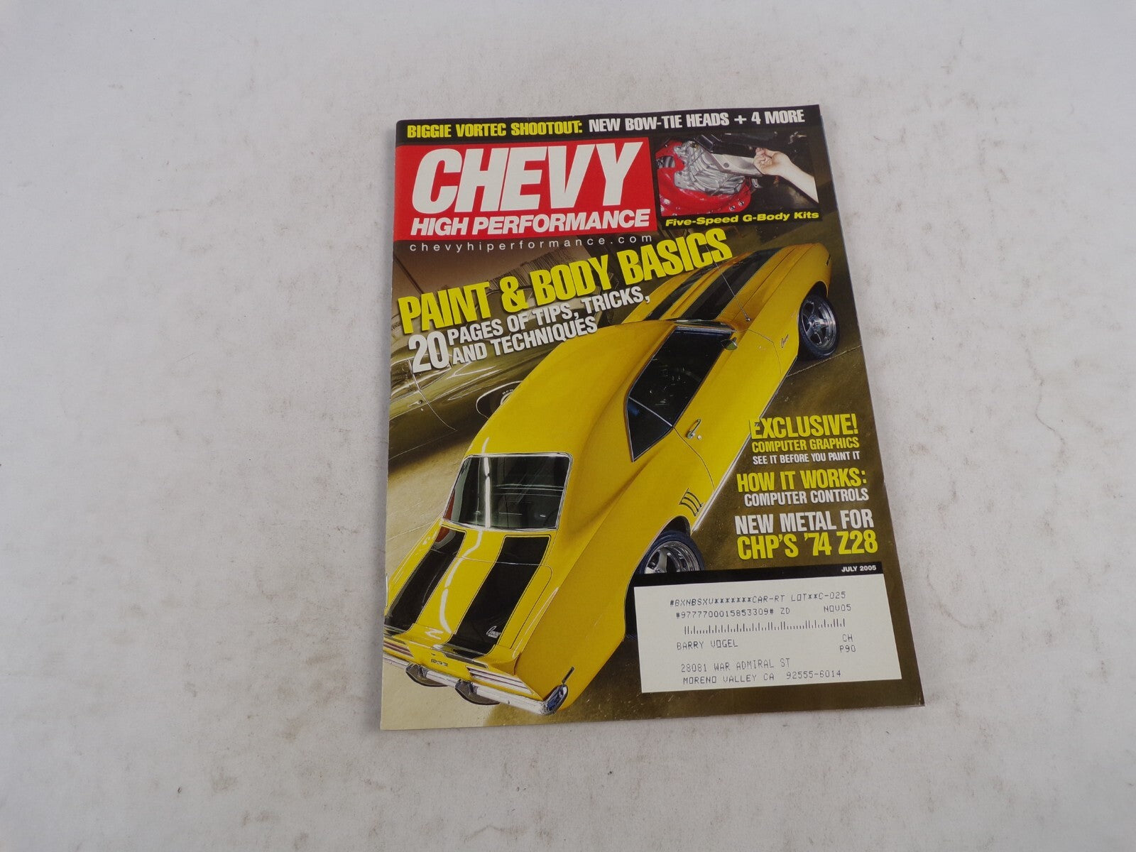 July 2005 Chevy High Performance Paint & Body Basics Biggie Vortec Shootout: New
