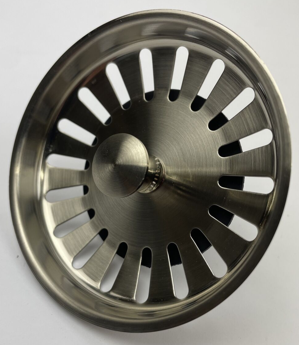 HOME REFINEMENTS Kitchen Sink Basket Strainer , Replacement for 3-1/2 " NICKEL