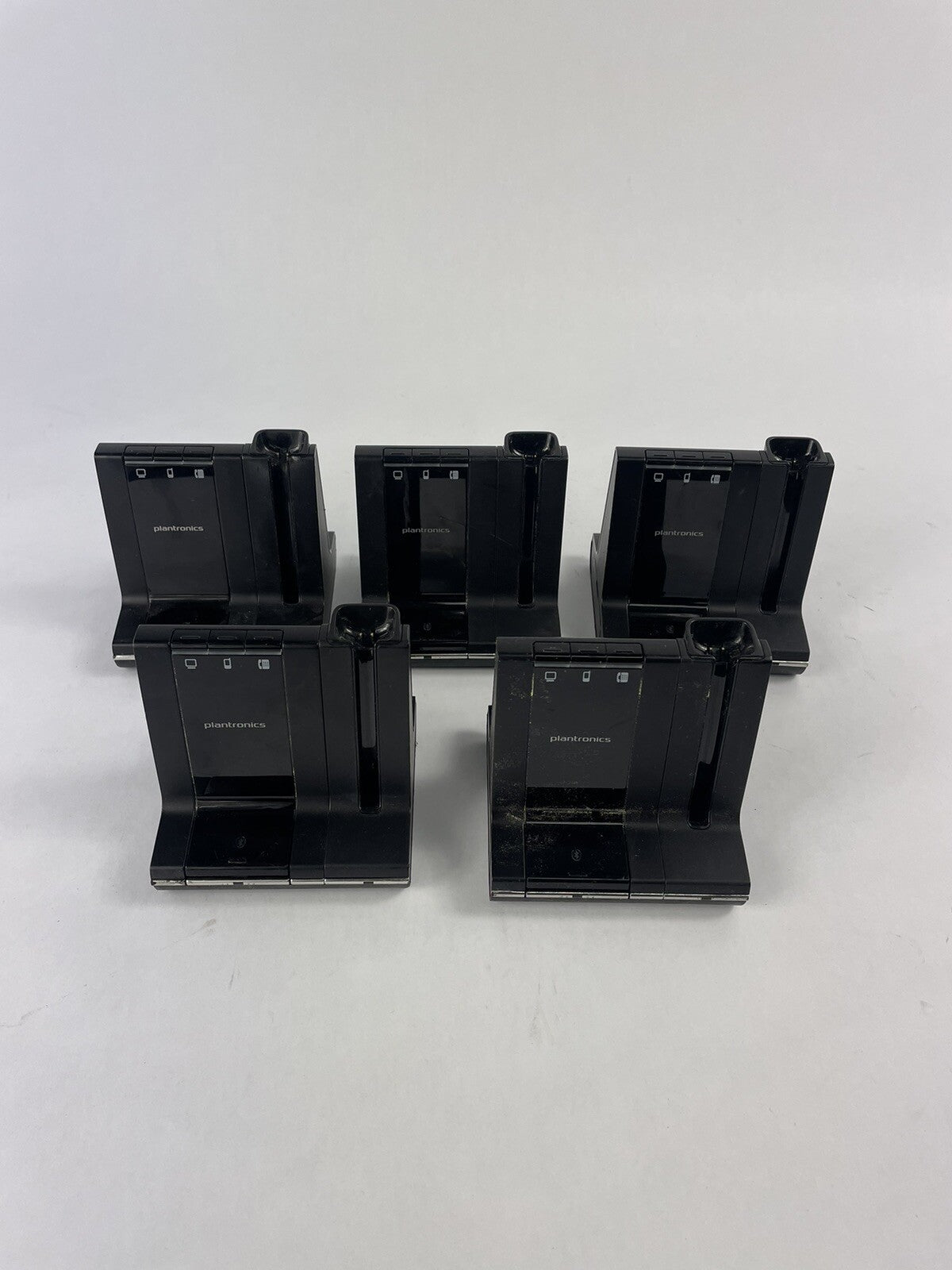 Lot of (5) Plantronics W02 Wireless Headset System Charging Bases Only
