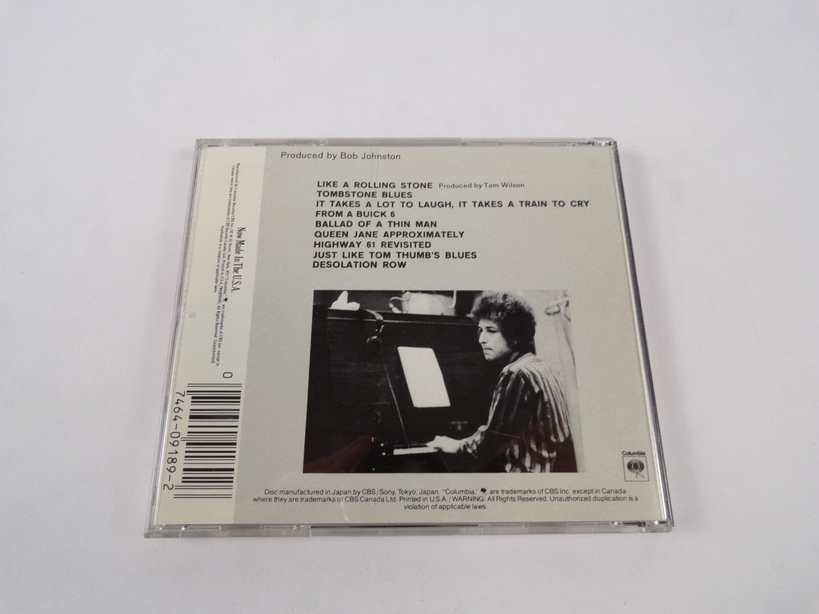 Bob Dylan Highway 61 Revisited Like A Rolling Stone Tomabstone Blues It TakCD#27