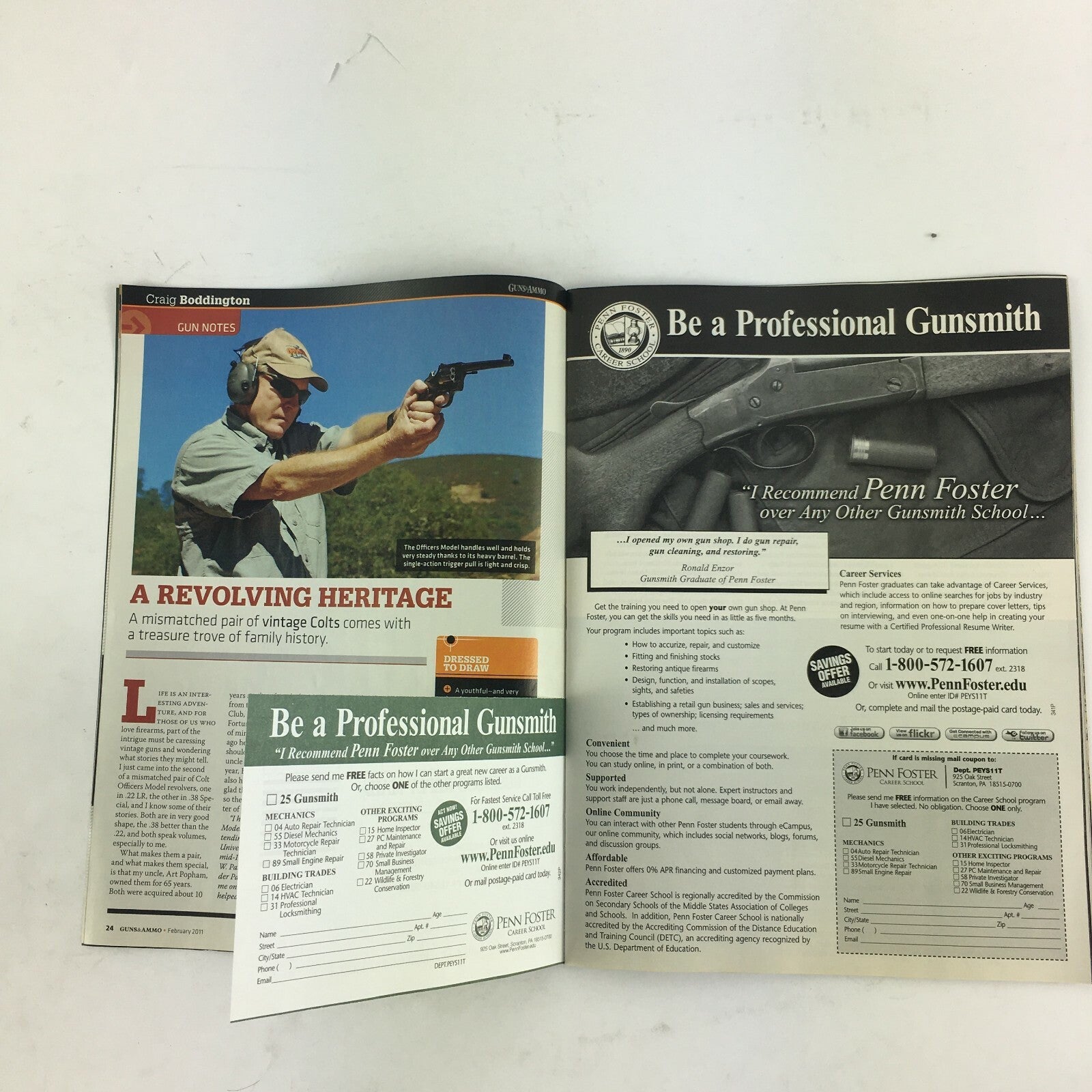 February 2011 Guns & Ammo Magazine SIG Sauer's P290 Argentina's Own 1911