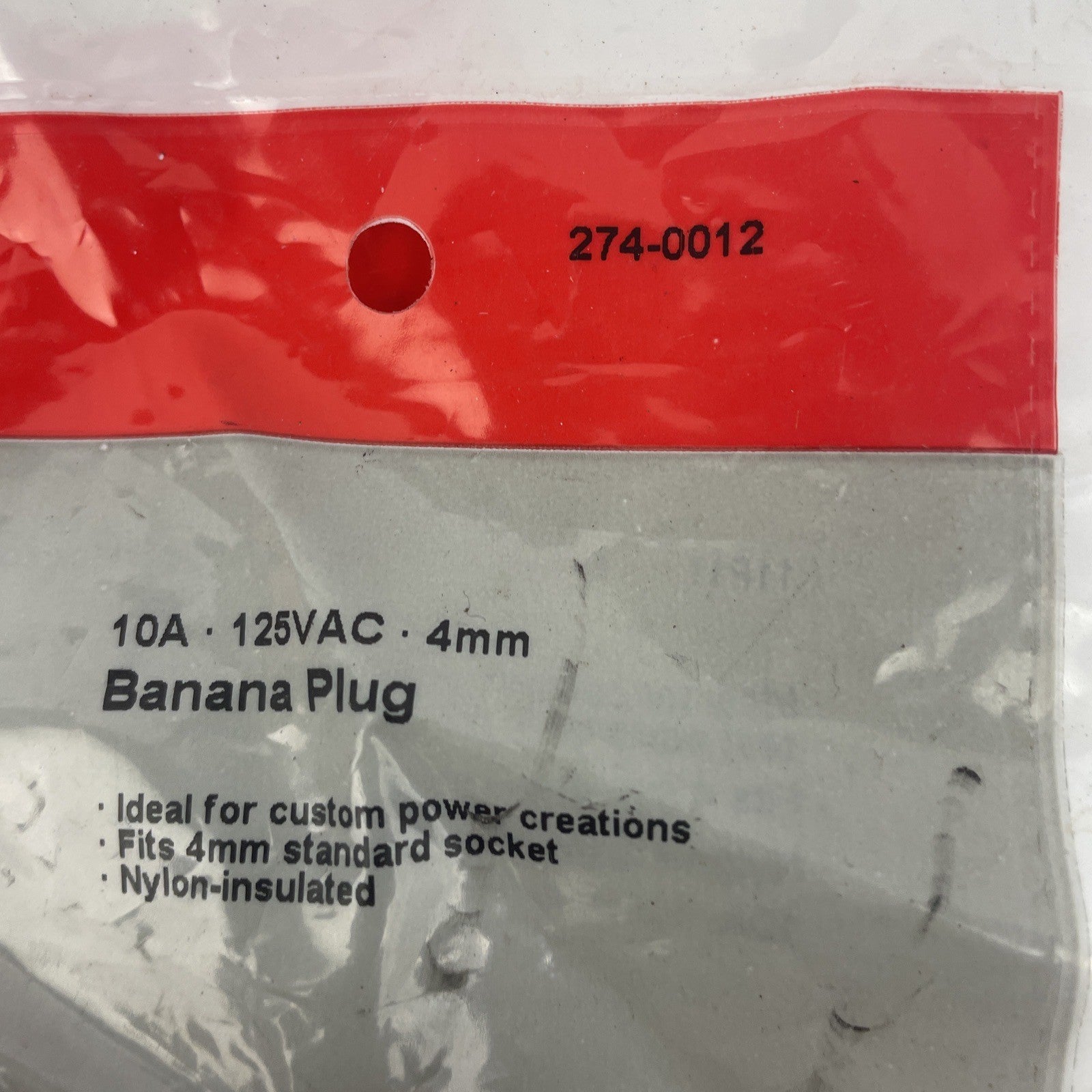 Lot of 7 x Radio Shack Banana Plug (Red & Black), 10A, 125VAC, 4mm, 274-0012