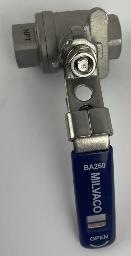 OEM MILVACO BA260 CF8M STAINLESS 1000 WOG 1/4” BALL VALVE  NOS