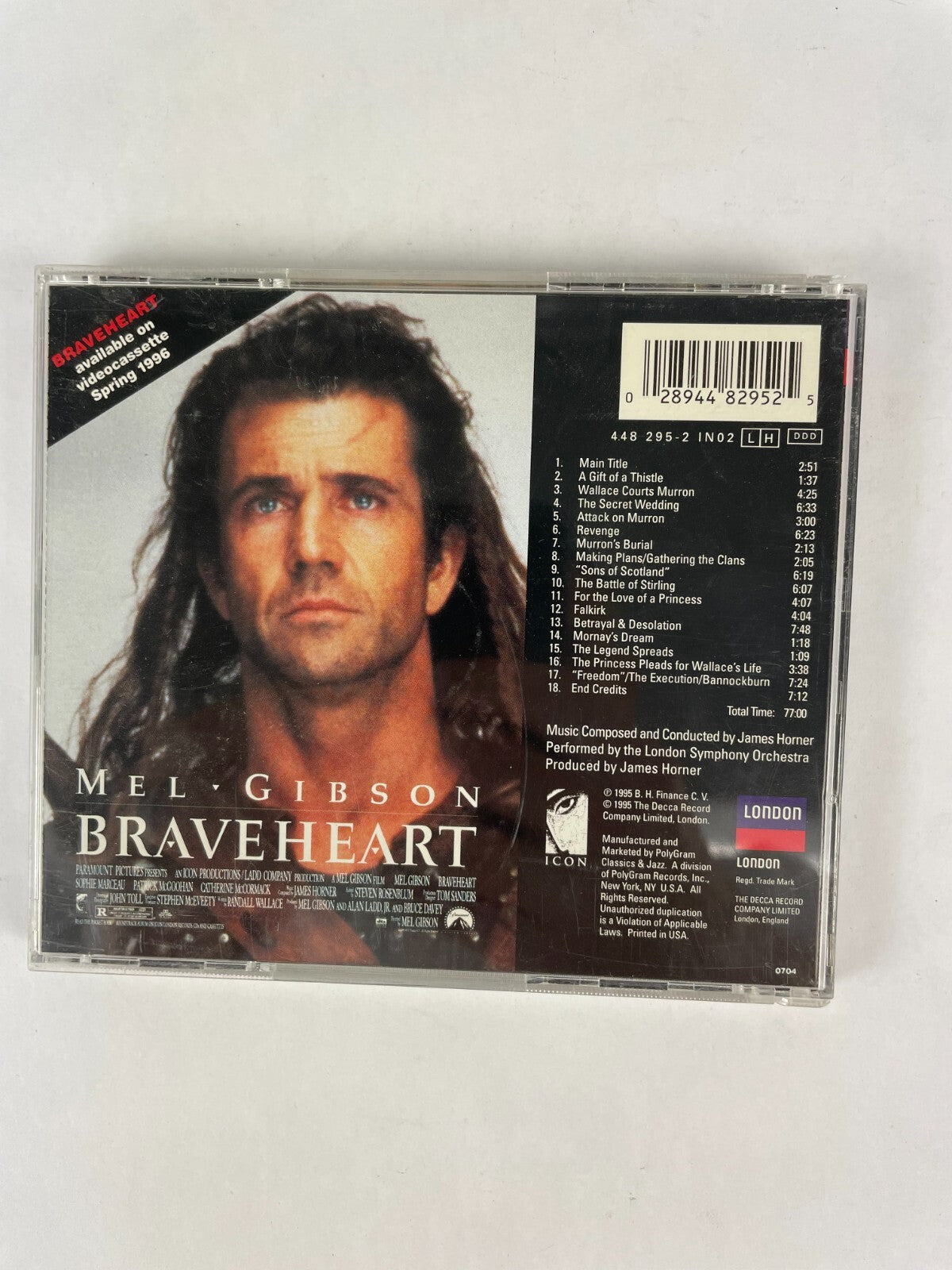 Mel Gibson Braveheart Greatest Hits CD #7