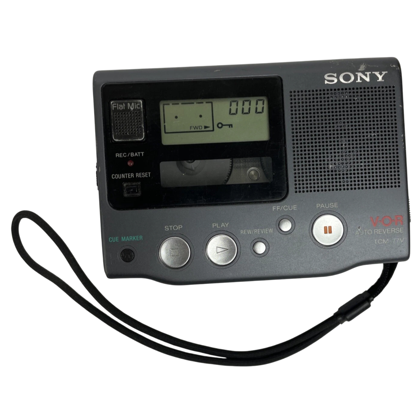 Sony TCM-77V  Walkman Cassette Tape Player Voice Recorder * For Parts or Repair
