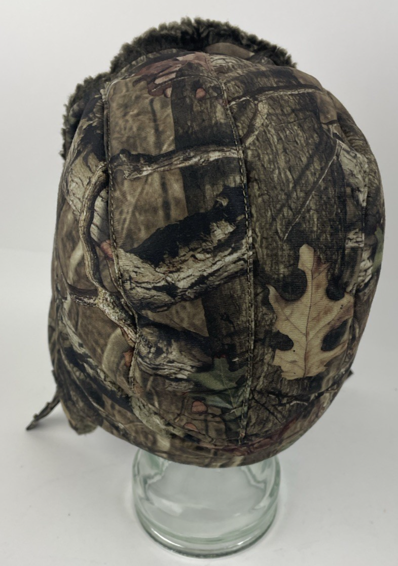 Fur Lined Winter Hat Camo Small Insulated Quilted Lining Strap Size M / L