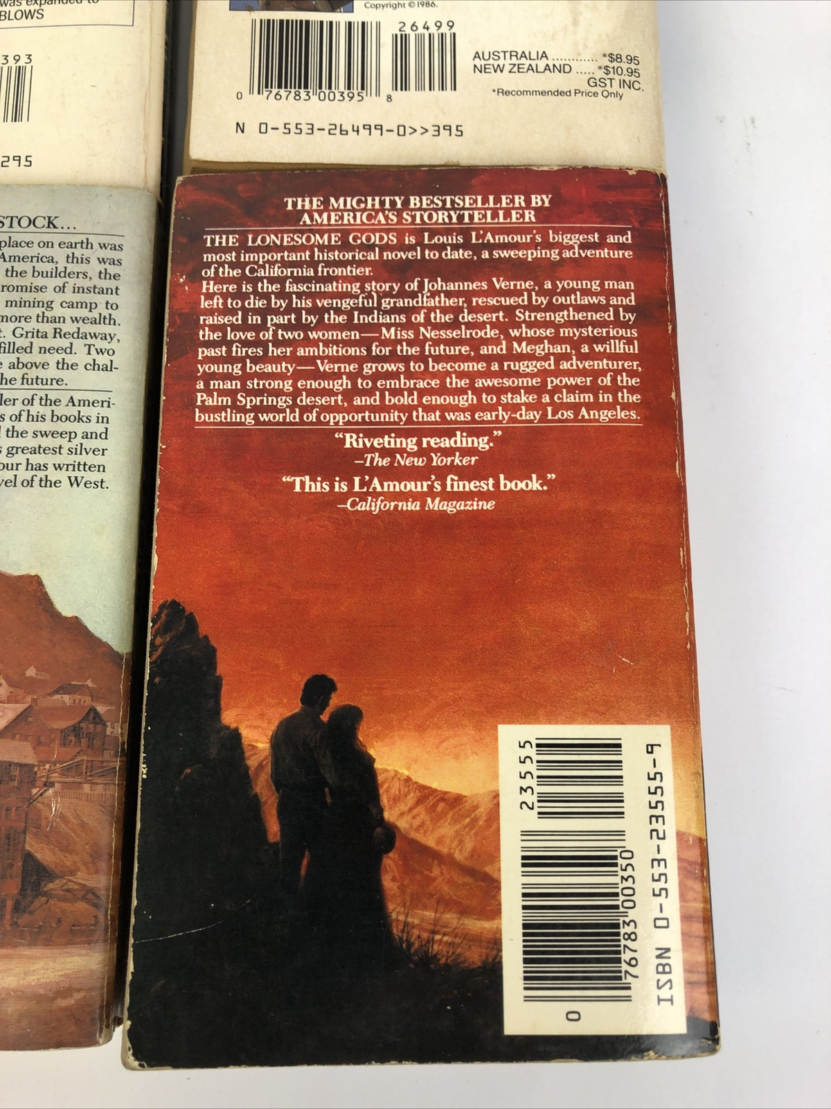 VINTAGE LOT OF 4 LOUIS L'AMOUR WESTERN PAPERBACK BOOKS - Last of the Breed +++