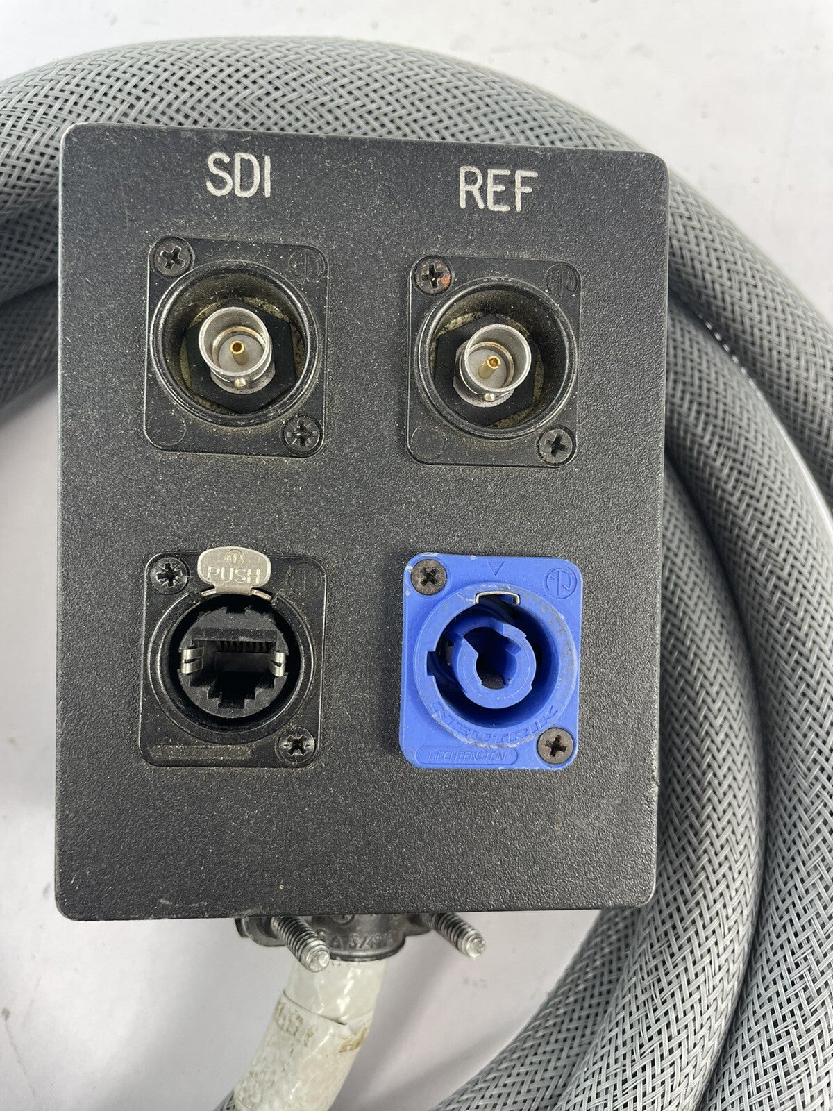 Breakout box Audio Snake 4 inputs Neutrik powerCON 20A EtherCon RJ45 BNC #D1