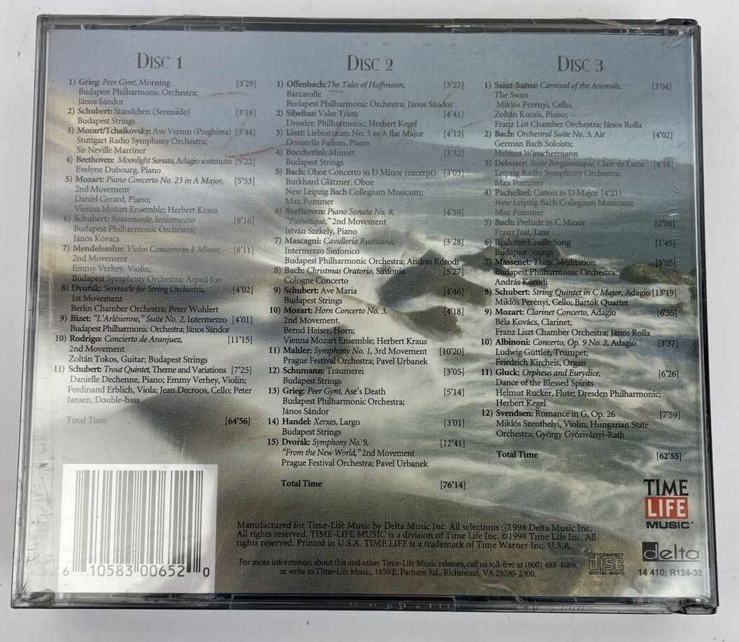 Quiet Moods ( Audio CD, 3 Discs, Time Life Music ) Classics For Relaxation #72
