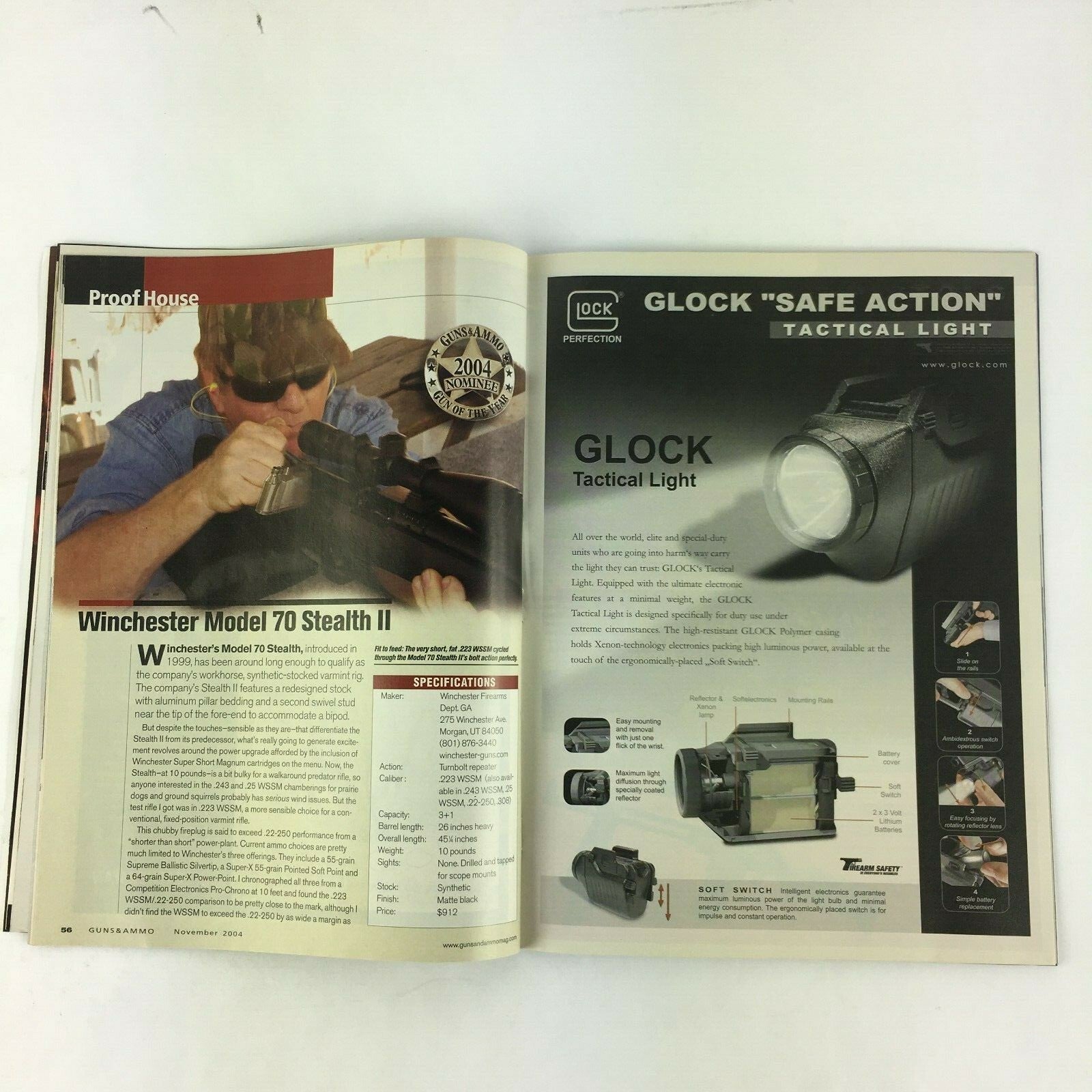 November 2004 Guns&Ammo Magazines Dynamic Duo  New .17Mach 2 Scoop on Nontoxic 