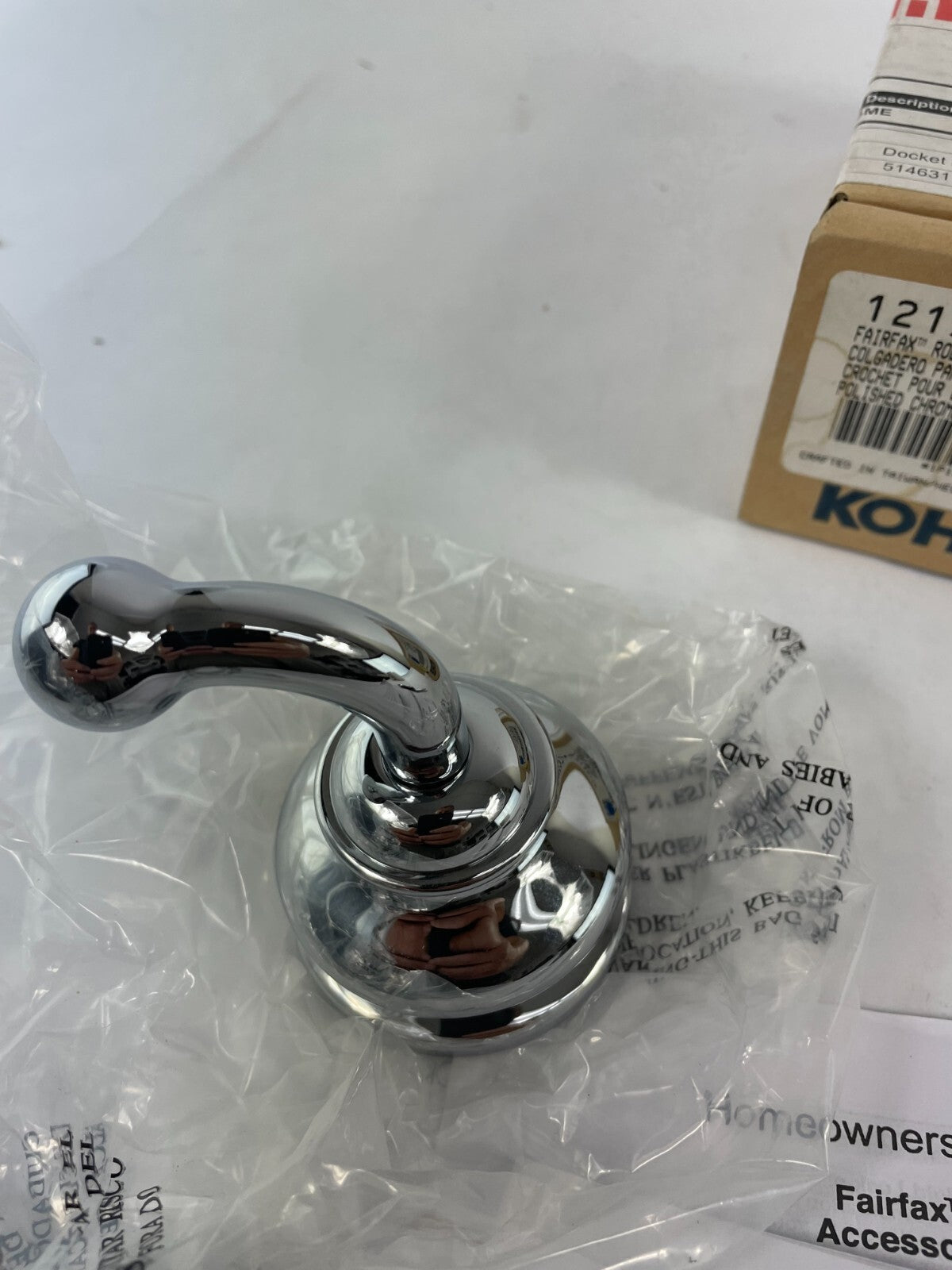 Kohler Fairfax 12156-CP polished chrome bathroom robe hook