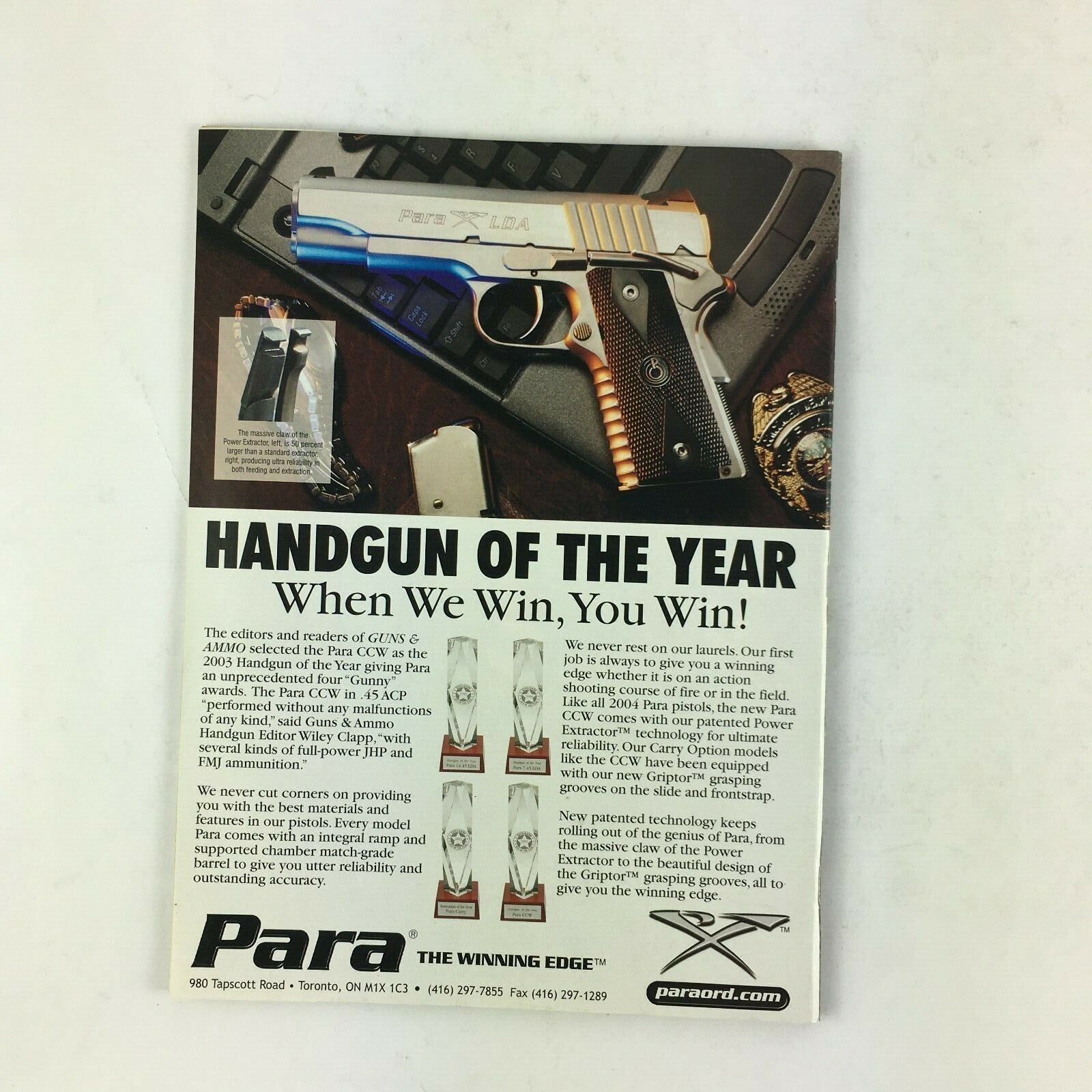 September 2004 Guns&Ammo Handguns Magazine Step Aside, .45! The .50 G.I Is Here!
