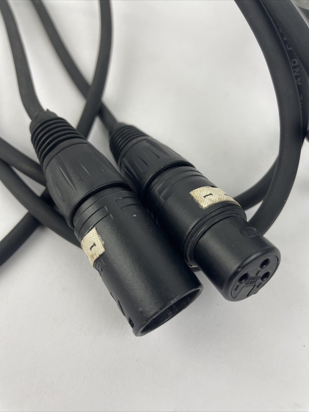 24 FT Neutrik Male to Female XLR 3 Pole Balanced 3 Pin Black Alden Flexquad Wire