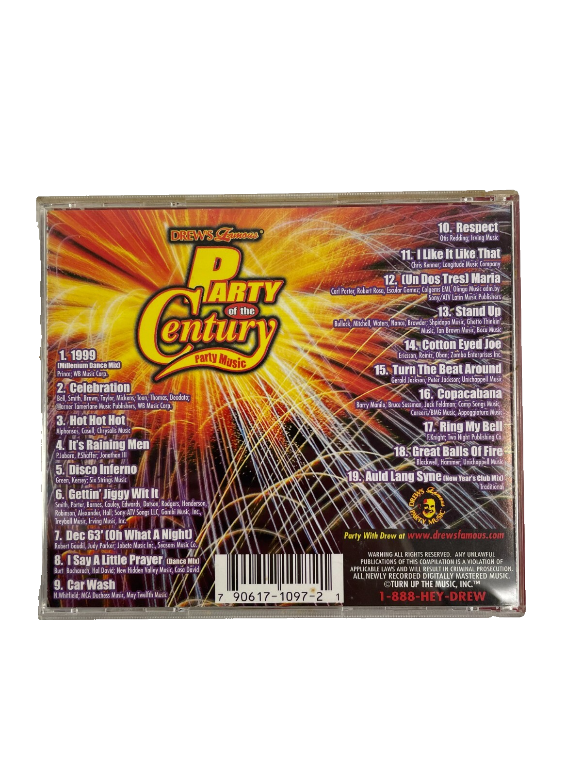 Drew's Famous Party of The Century Party Music 1999 Celebration Car Wash CD#37
