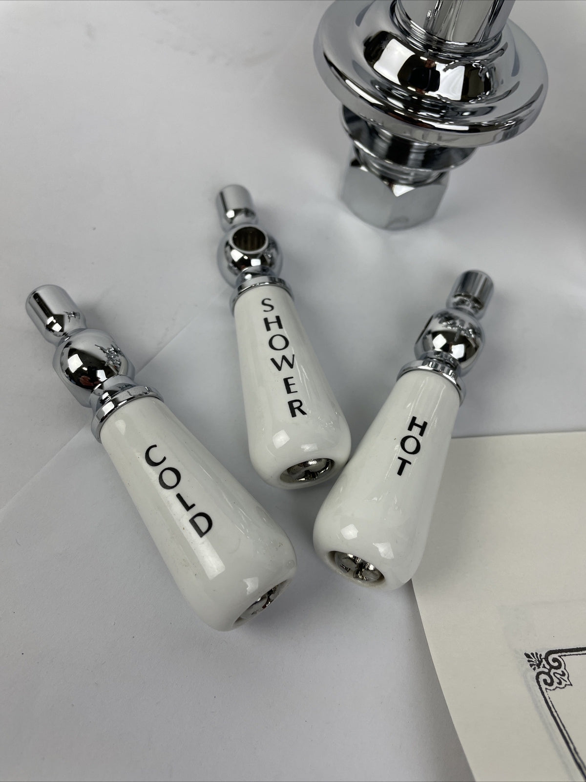 Spring House Chrome Clawfoot Tub Faucet with Riser Connection