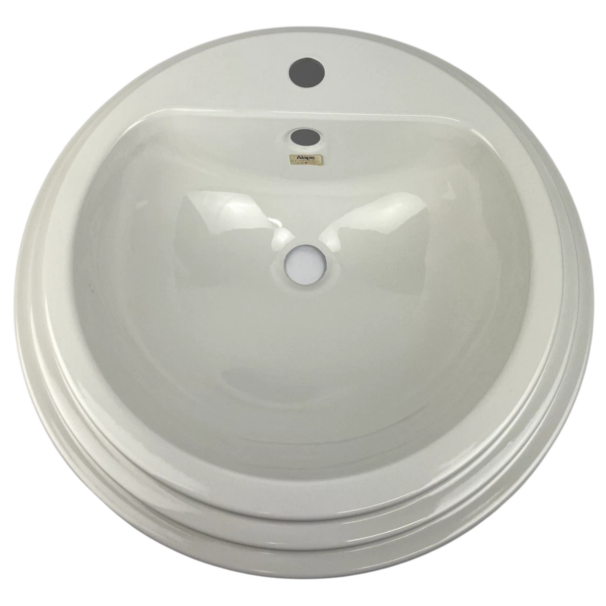 Alape Ceramostahl top mount Bathroom Designer Sink Glossy White OD 535mm 21"