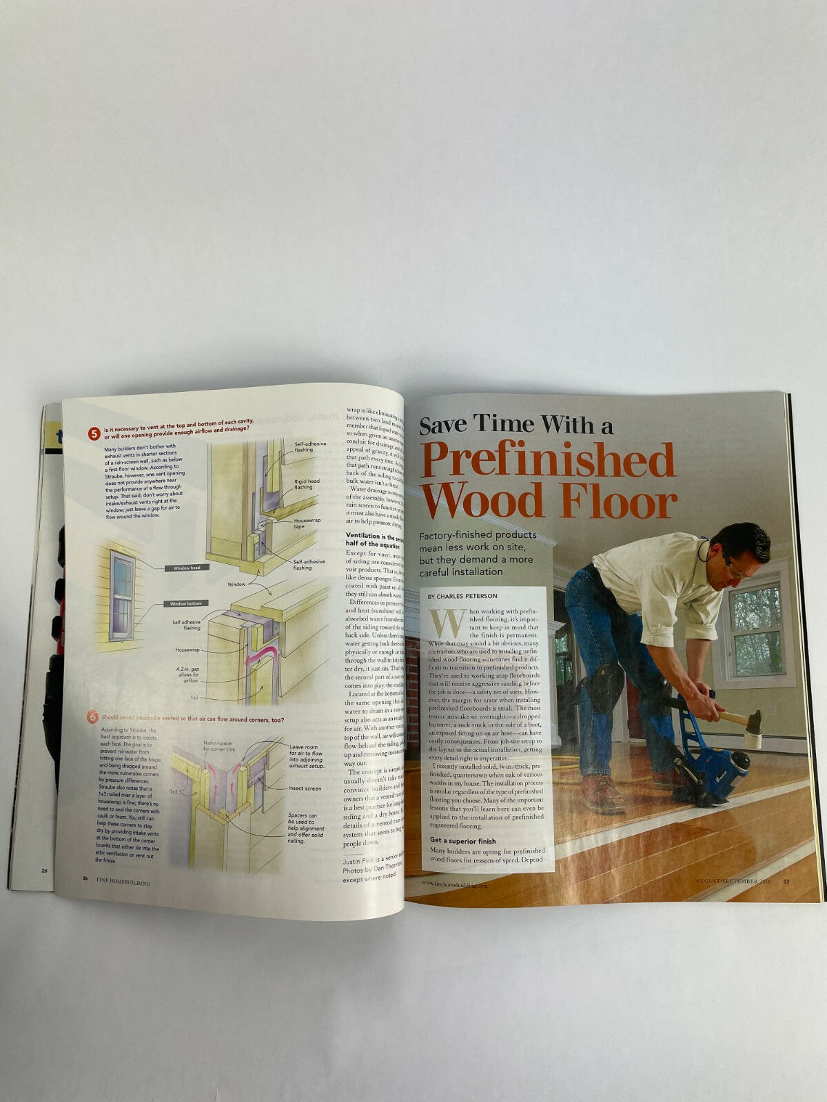 September 2010 Fine Homebuilding Magazine Perfect Prefinished WoodFloors Test #B