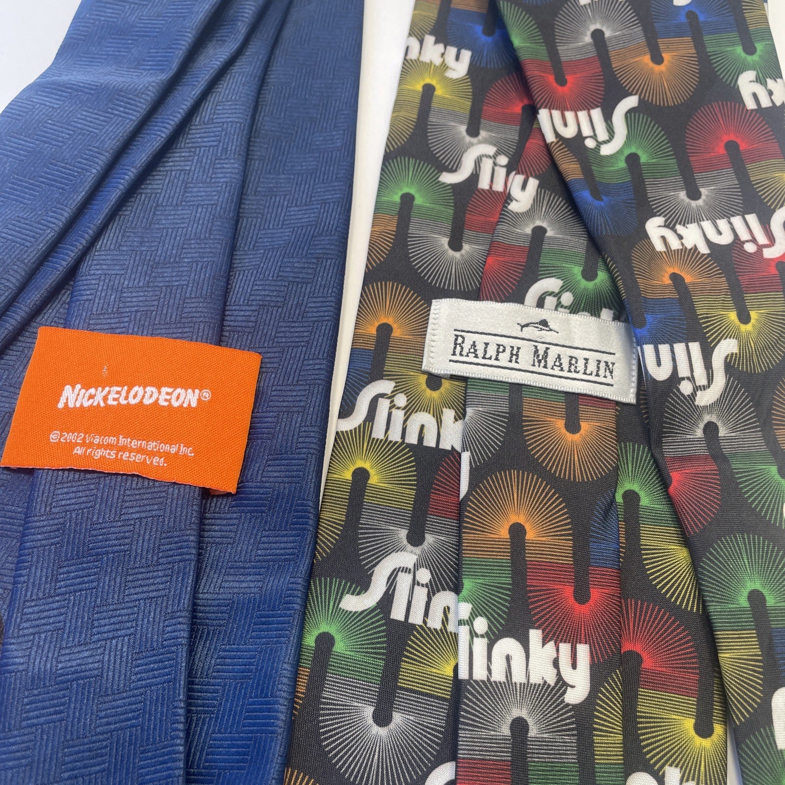 Looney Tunes, Disney, Sponge BOB, SLINKY Mens Neck Tie Bugs Bunny Taz LOT OF 9