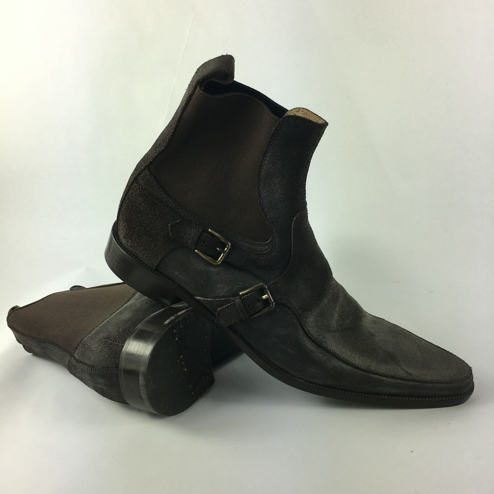 Genuine Dolce Gabbana Stylish Chelsea Style Brown Shoes for Men Size 9 1⁄2
