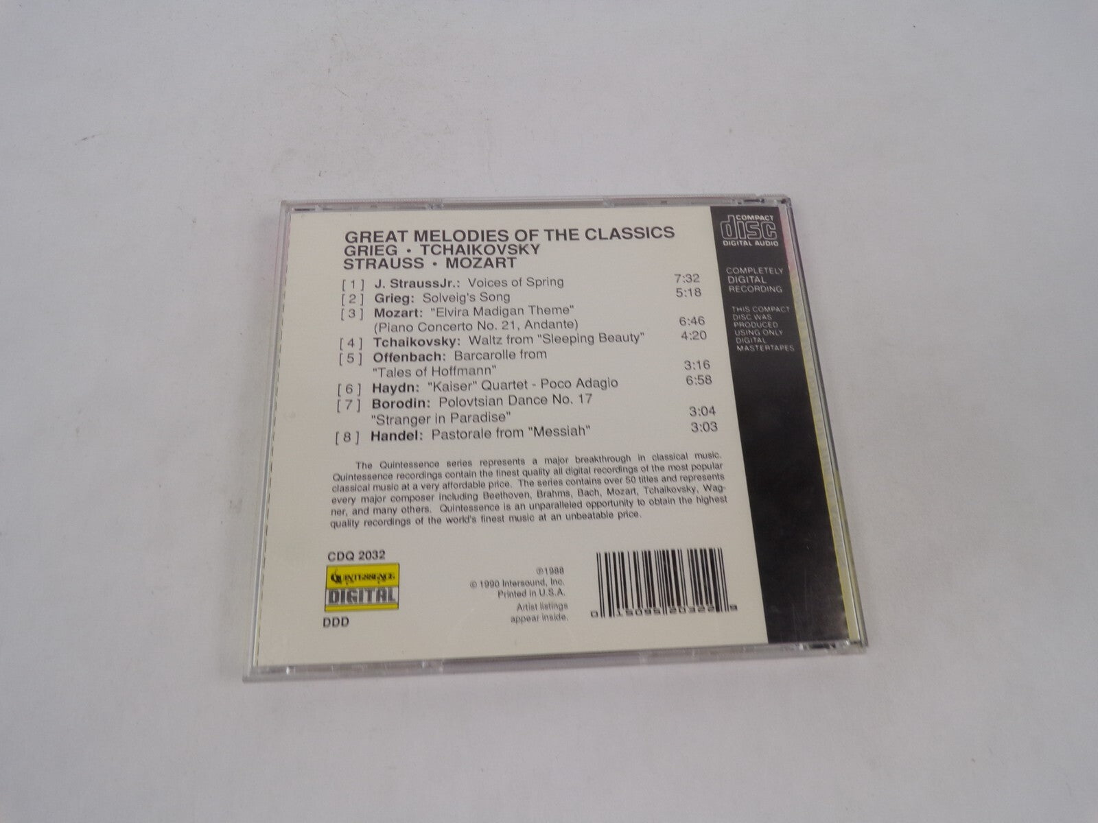 Great Melodies Of The Classics Grieg Tchaikovsky Strauss Mozart aJ.Strauss CD#71