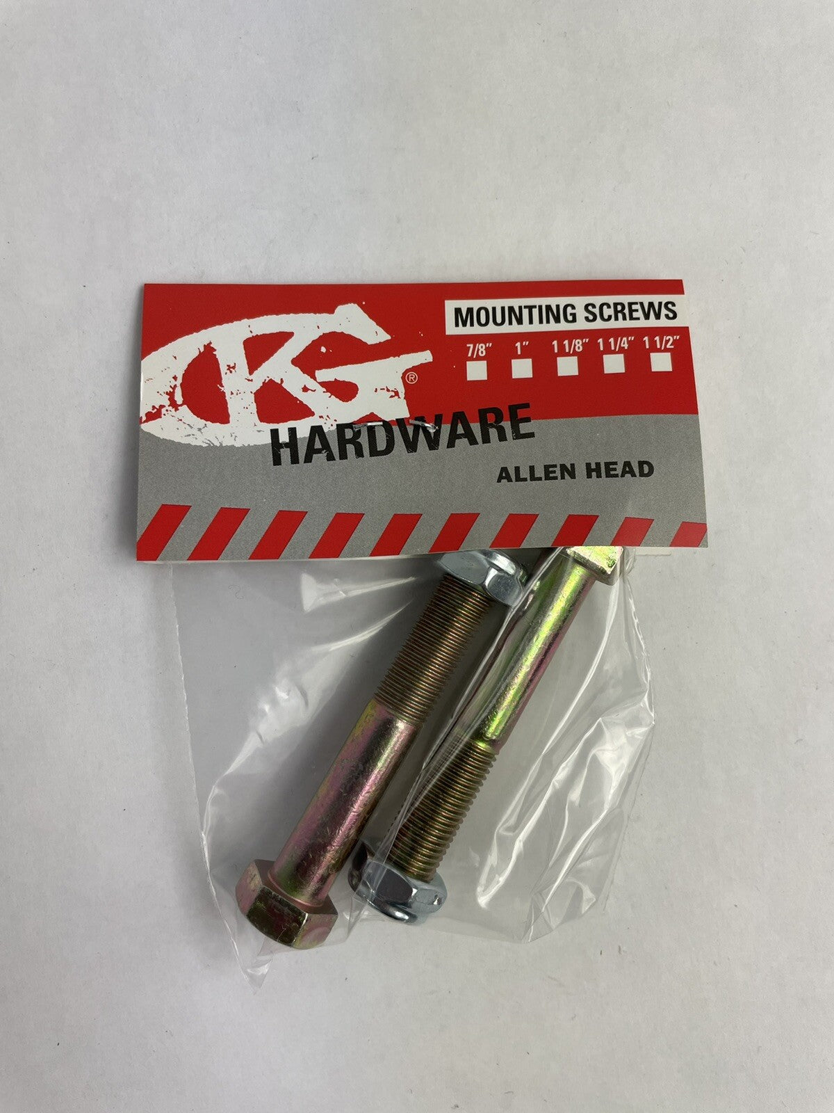 Grind King 2.5-inch skateboard and longboard kingpins with nylon locking nuts, set of two.