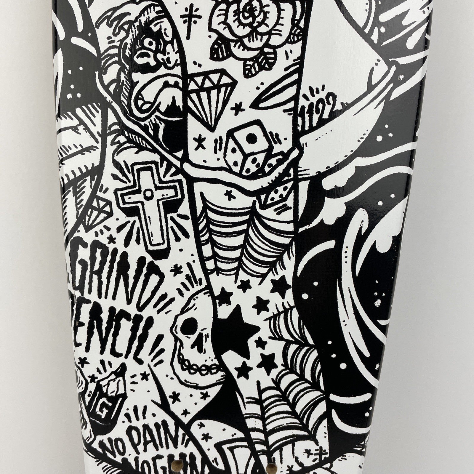 Penny Style Wood Cruiser Skateboard Deck / Griptape Grind Tattoo Girl 23" x 6"
