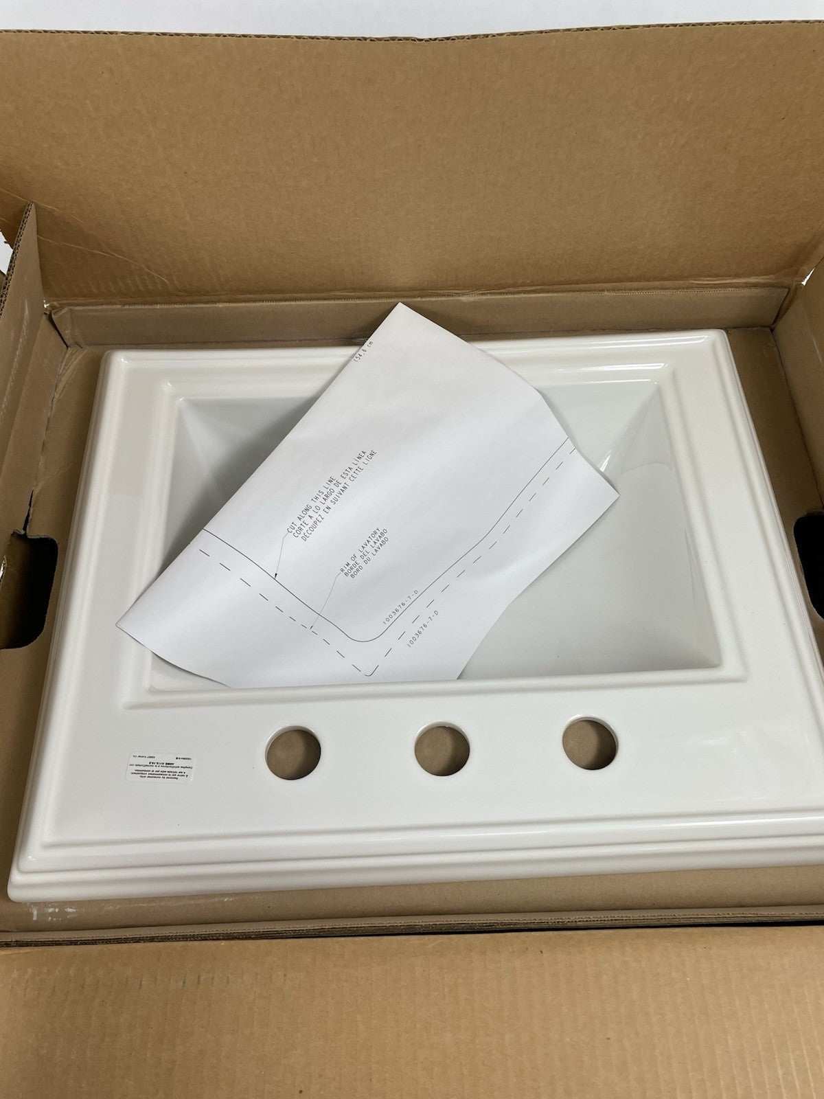 Kohler Memoirs white drop-in rectangular bathroom sink