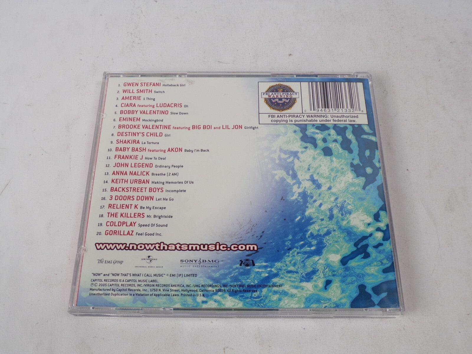 Now That's What I Call Music! 19 Gwen Stefani Will Smith Amerie Ciara BobbyCD#62