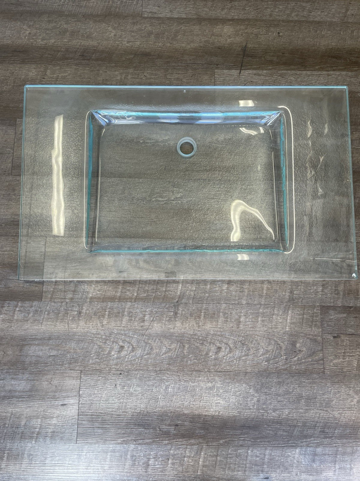 Hectarus Rectangle Glass Sink Bathroom  Model 1836-800 35.75" x 21.25" x 3/4"