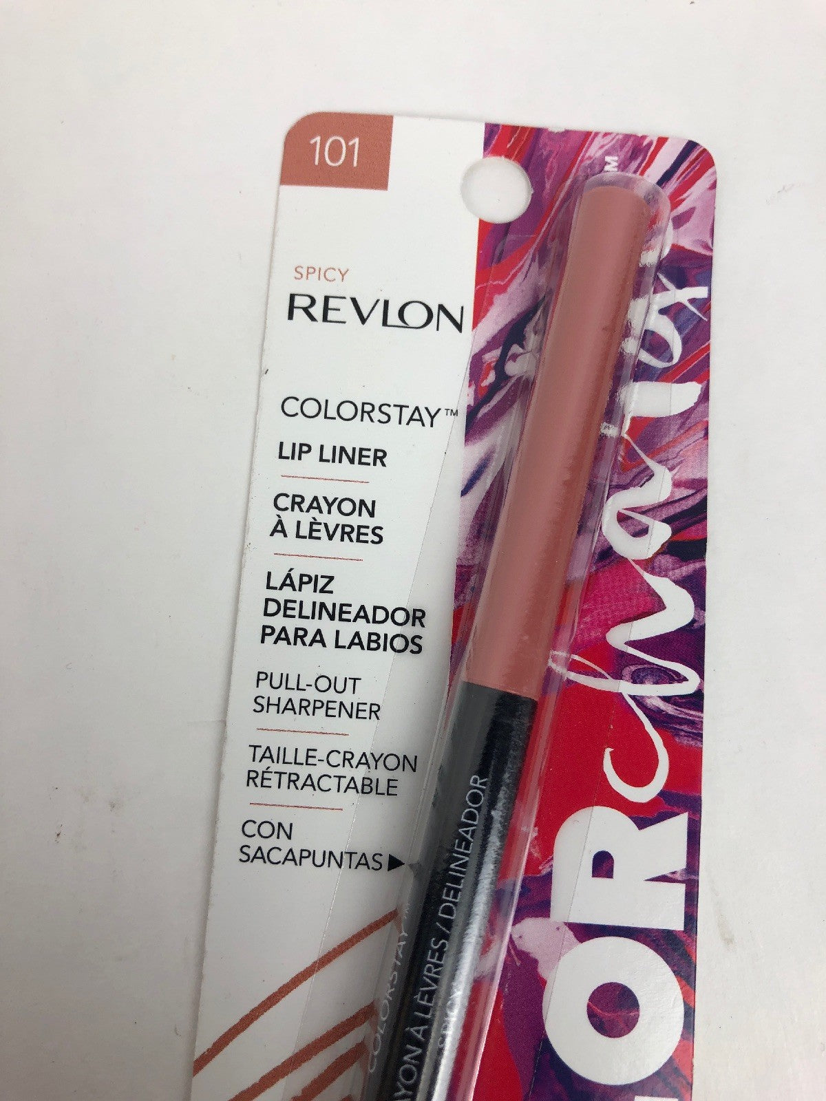 Revlon Colorstay Lip Liner w/ Pull-Out Sharpener - #101 SPICY -FSTSHP